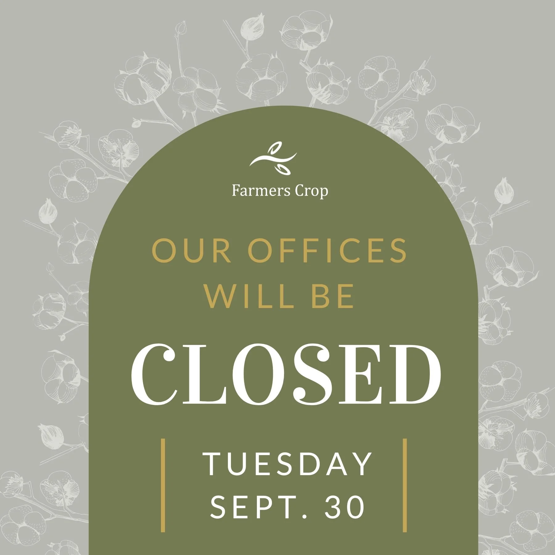 Our offices will be closed tomorrow, September 30th. 

We apologize for the inconvenience, but we're still just a call away. 

Victoria: 361.897.0144
Harlingen: 956.421.4247