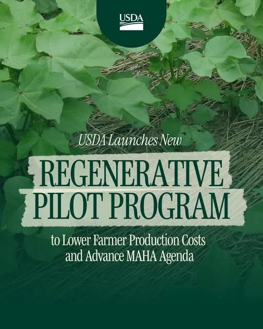 🌱 Farmers First

USDA today launched a $700 million Regenerative Pilot Program to help American farmers adopt practices that improve soil health, enhance water quality, and boost long-term productivity, all while strengthening America&rsquo;s food a