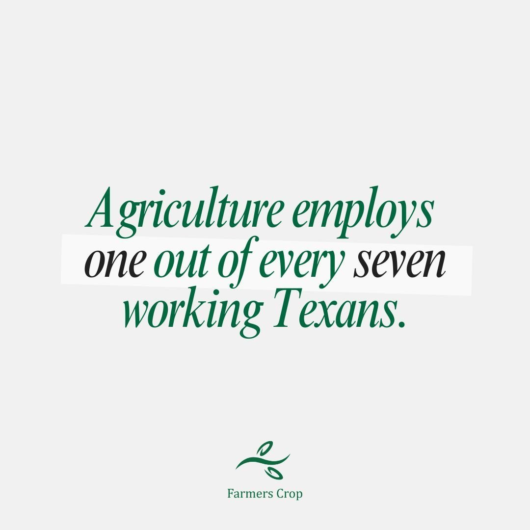 1 in 7 Texans works in an ag related field!