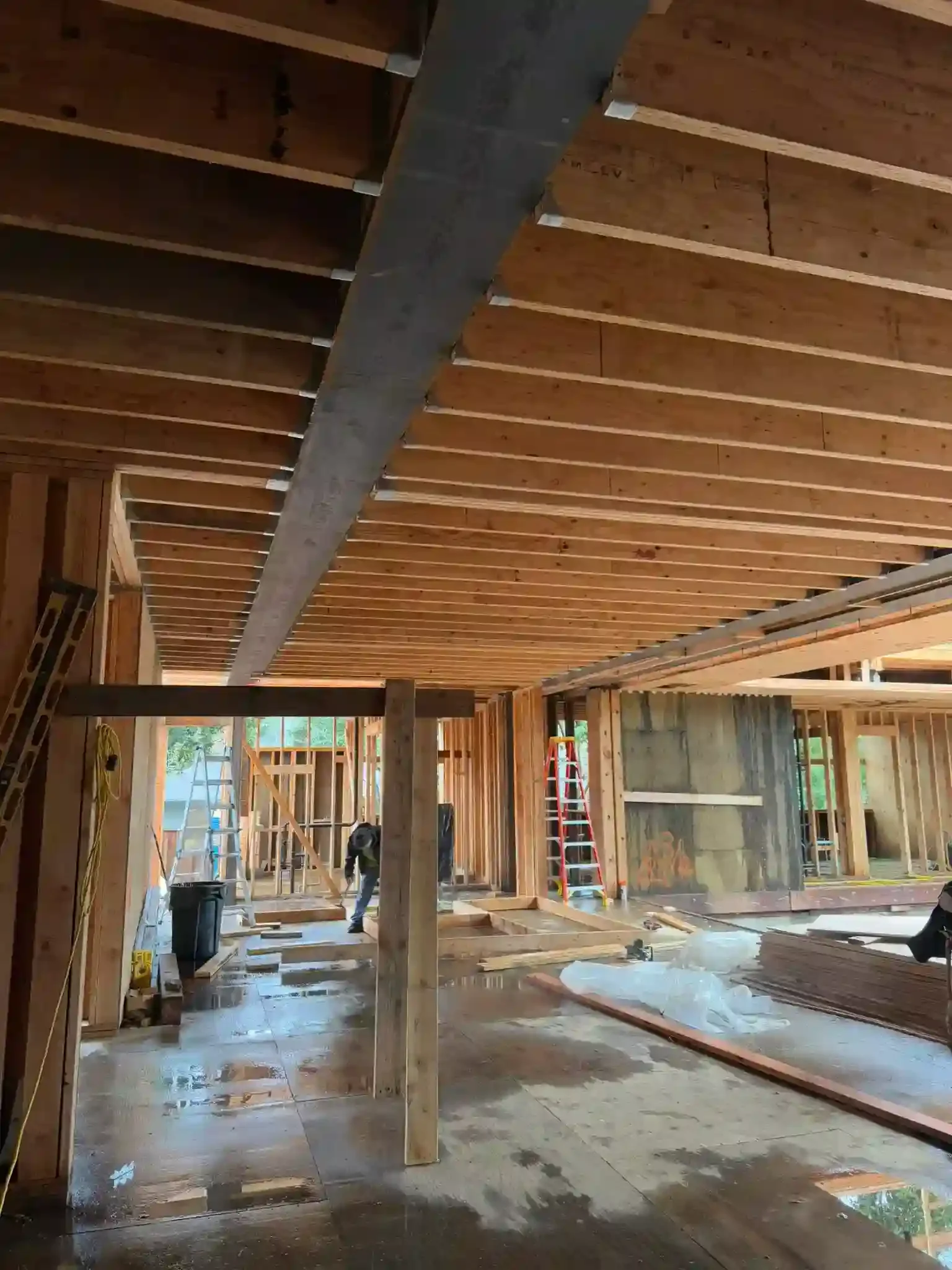 Structural engineering framing layout for ground floor residential construction in the Bay Area