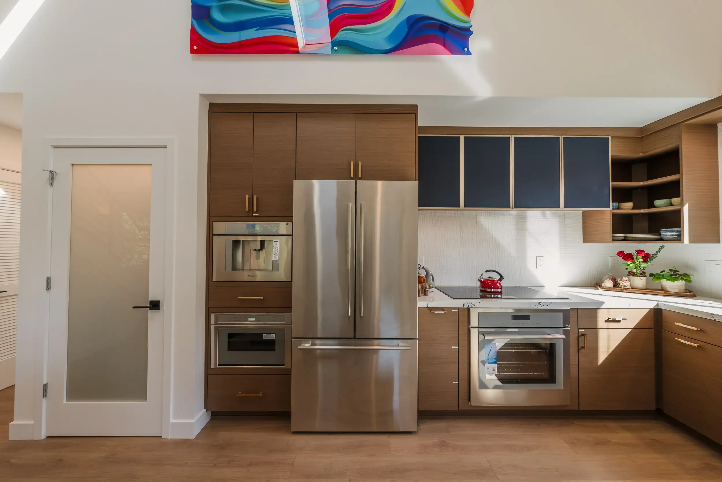 Elegant kitchen design with bay windows in San Jose detached accessory dwelling unit (ADU) project, highlighting Massoudi Consulting Engineers' expertise in architectural planning and structurally sound, spacious living environments.