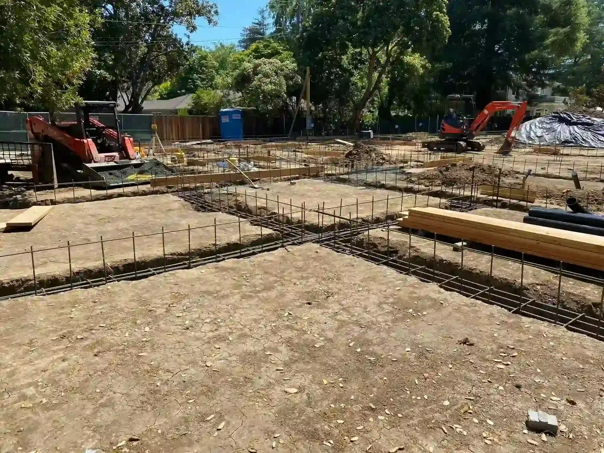 Footing excavation and rebar installation for new foundation system in Bay Area residential project by Massoudi Consulting Engineers