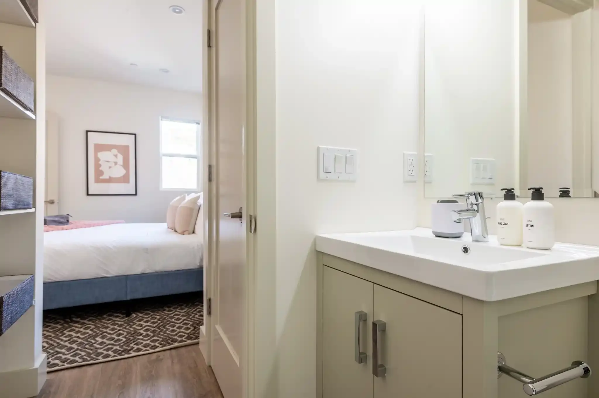 Modern bathroom with updated finishes as part of ADU addition in San Francisco project