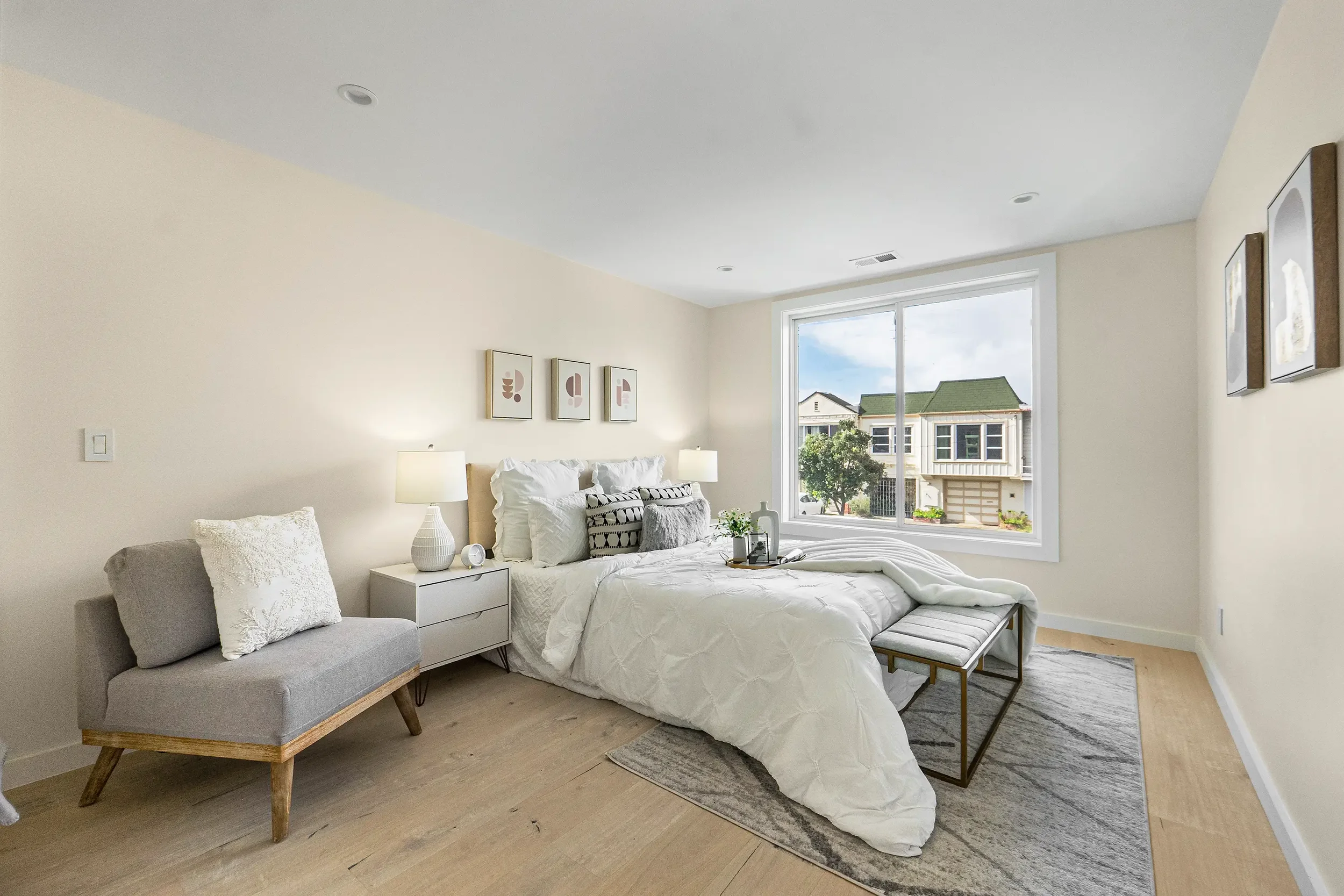 Open-concept living room in San Francisco home remodel with modern architectural design and structural engineering by Massoudi Consulting Engineers