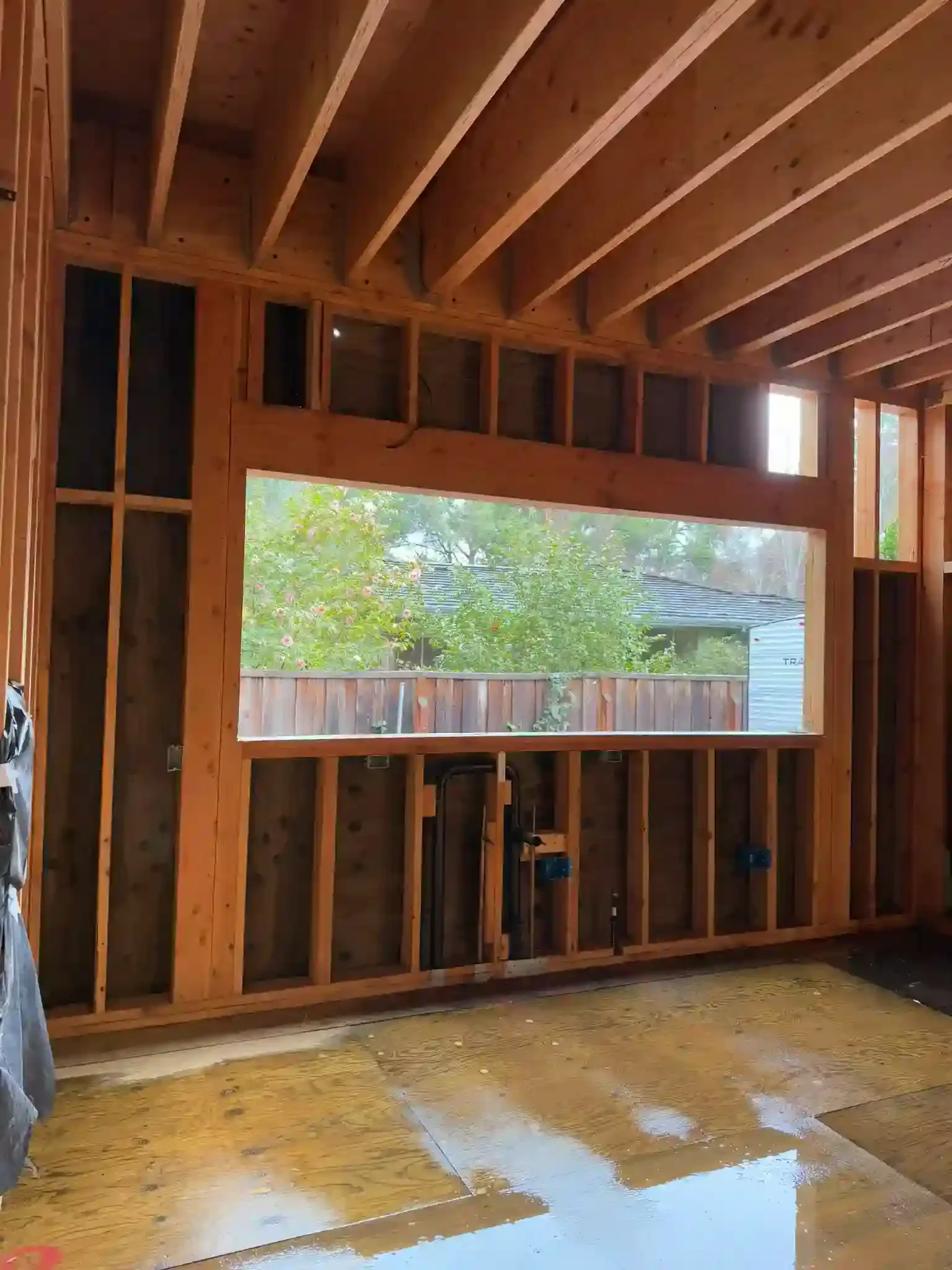 Bay Area single-family home construction showing structural framing layout by Massoudi Consulting Engineers