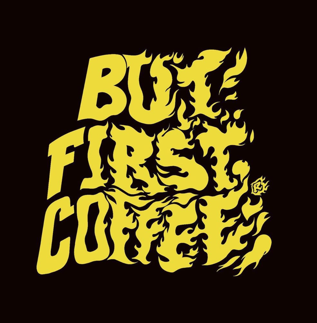 Text in yellow with a flame-like design saying 'Bee Future Co.'