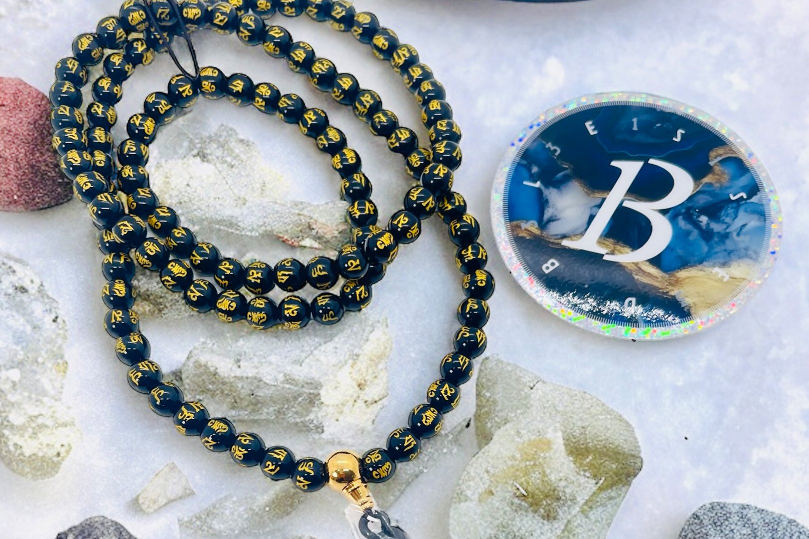 🌟 Did you know we have collaborated with Blessed331133 for over a year, a renowned name in sacred crystal bracelets and malas. Joining forces, we're crafting a collection that harmonizes mind, body, and spirit. Expect nothing but the best in quality