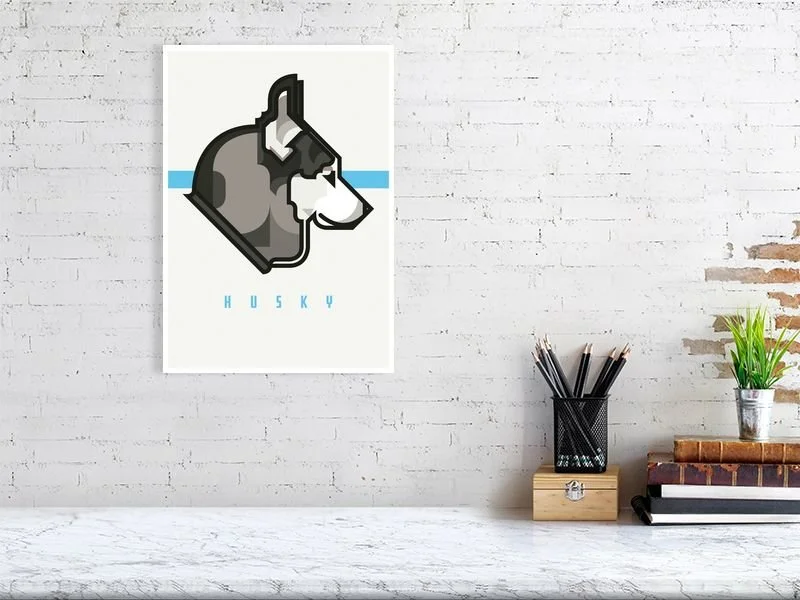 Husky Dog Poster Print by Kam Lall