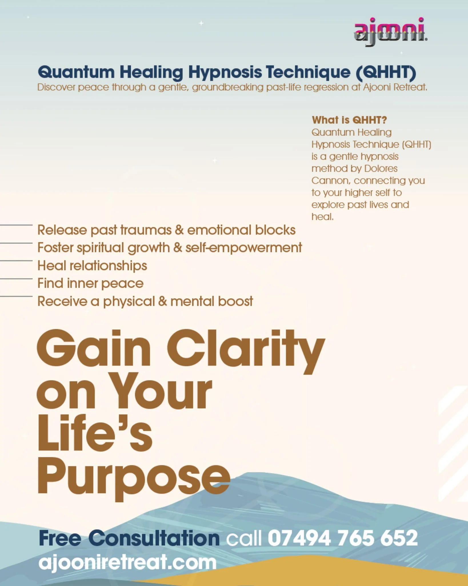 ✨ Discover Your Inner Wisdom with QHHT ✨

Step into a sacred journey where your Higher Self holds the answers you&rsquo;ve been seeking. Quantum Healing Hypnosis Technique (QHHT) is a deep, transformative process that gently guides you into a relaxed