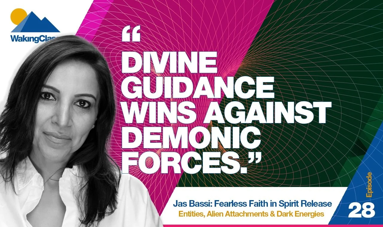 Episode 28
&ldquo;I see, I feel, and it&rsquo;s everything.&rdquo;
Featuring in her first episode, Jas Bassi shares her profound and fearless journey working with spirit release therapy, demonic entities, alien attachments, and the hidden layers of r