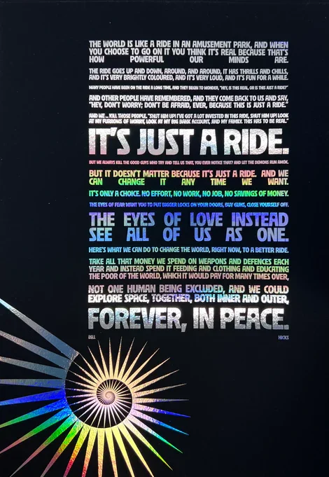 It’s Just a Ride by Bill Hicks Poster Print