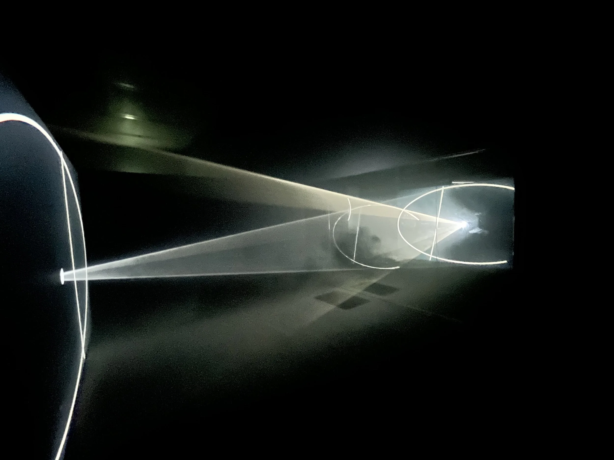 Anthony McCall's "Solid Light" at the Tate Modern, London, UK; 2025