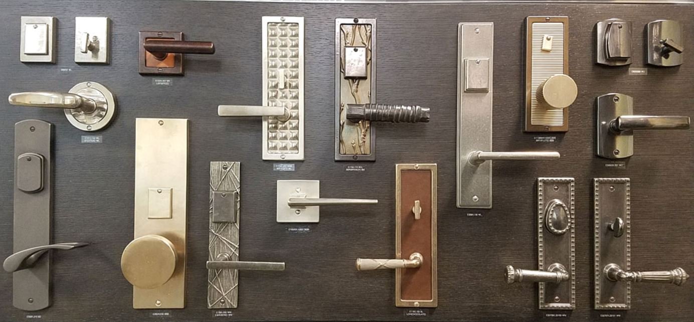 A variety of door handles