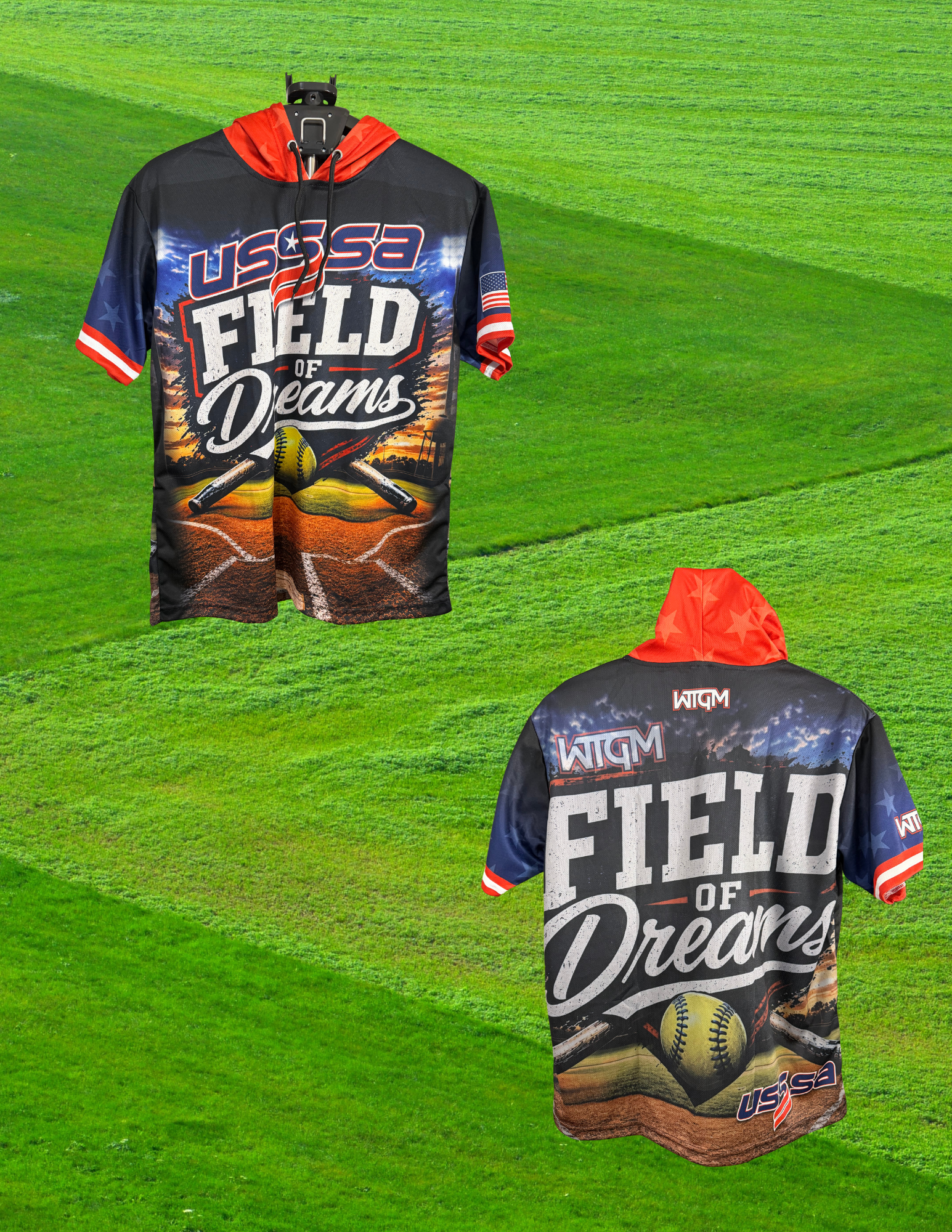Field Of Dreams Short Sleeve Jersey Hoodie