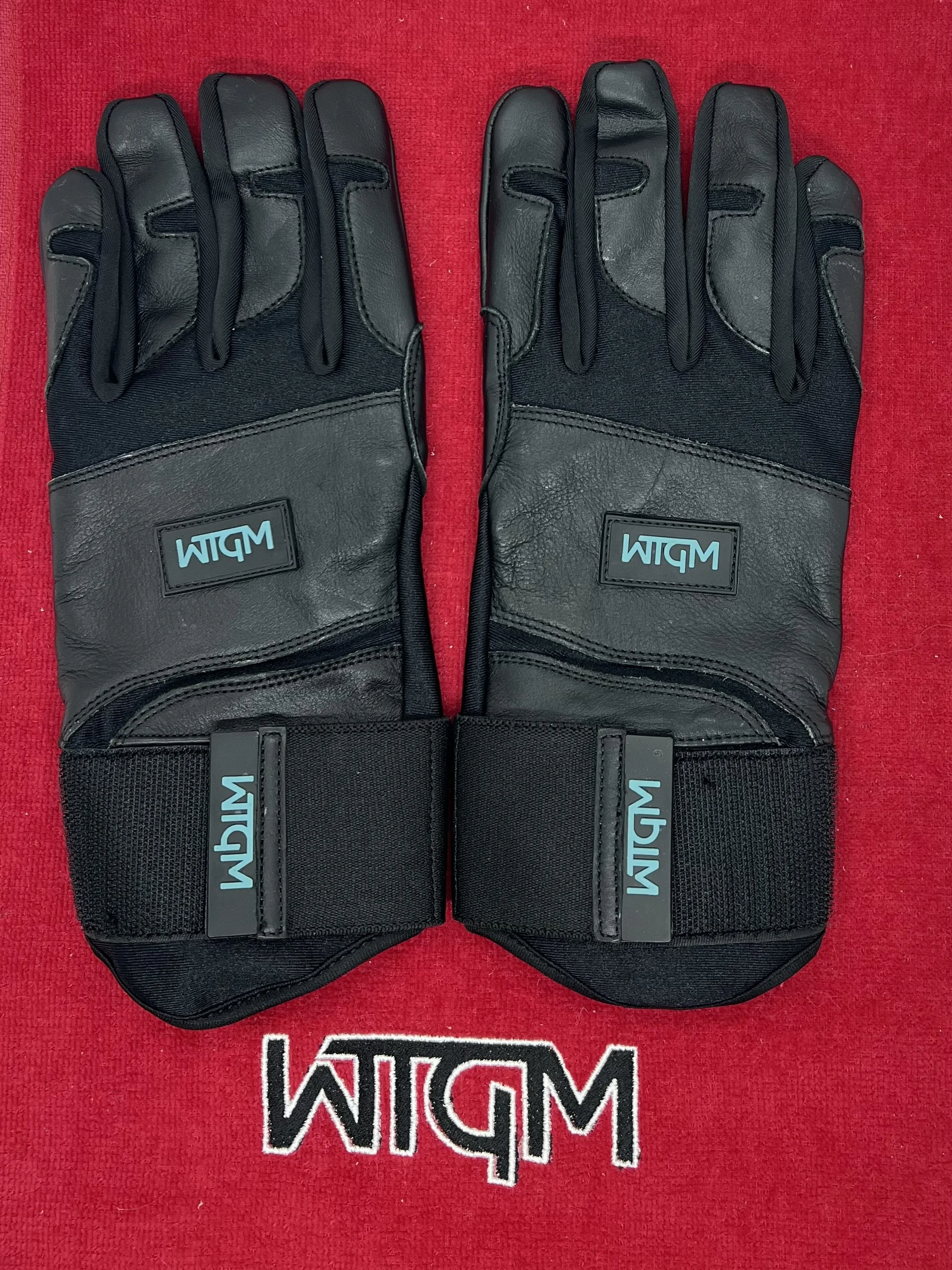 Black and Mint Full Wrap Batting Gloves