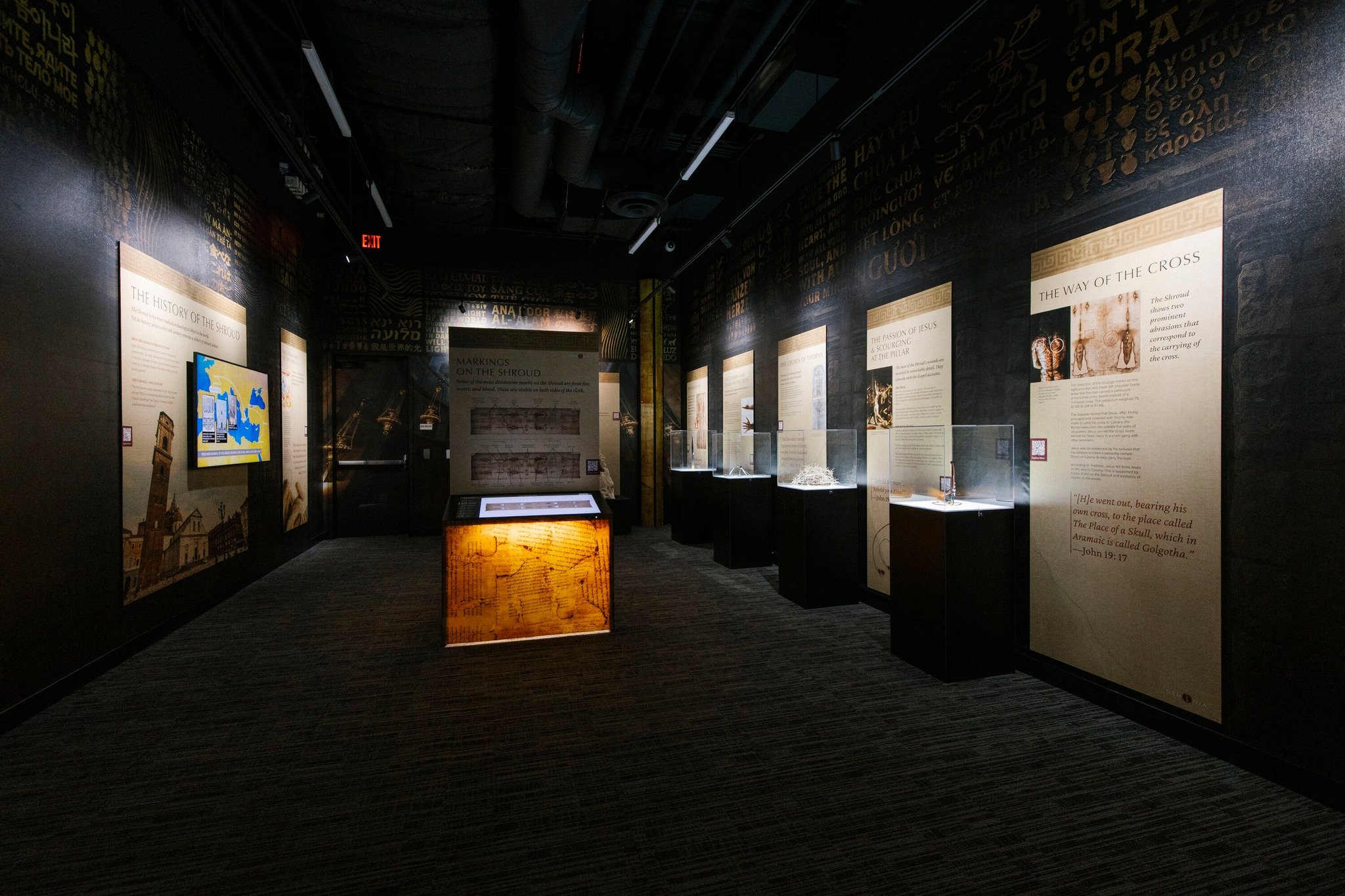 exhibit area at a museum showing exhibit design and construction