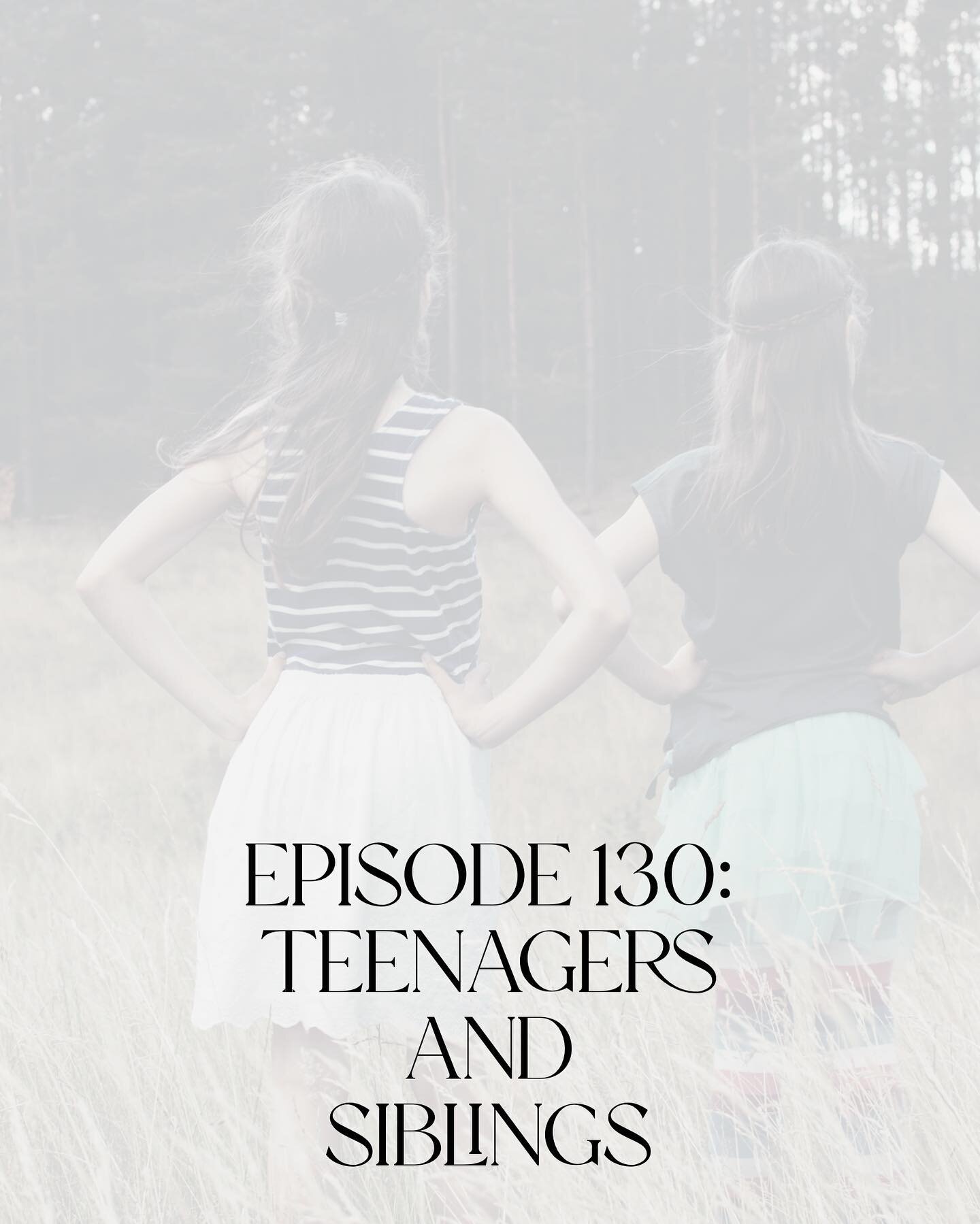 We've already talked about sibling rivalry (see episode 24) but today we talk about teenagers' relationships with siblings in general. How can parents cultivate good relationships between their children? What are ways that parents inadvertently disco
