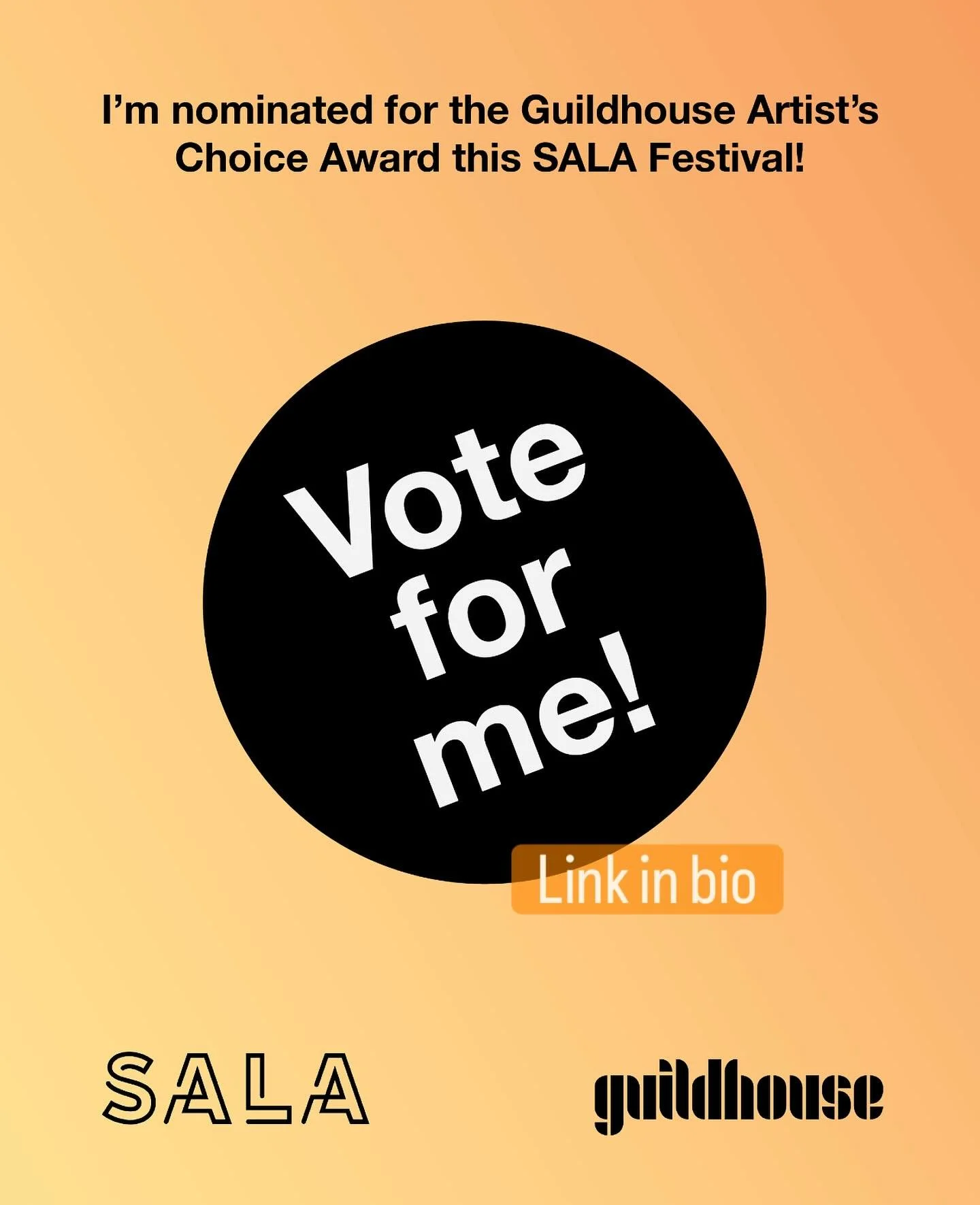 VOTE FOR ME!! Such an opportunity, I would be thrilled 💞 Go to my profile, I&rsquo;ve added a link to the voting page. 

Vote now for the SALA award finalist whose artwork impressed you the most this SALA Festival! 

The winning artist will receive 