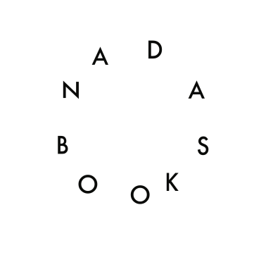 Letters arranged in a circular pattern spelling out 'NADA BOOKS'.
