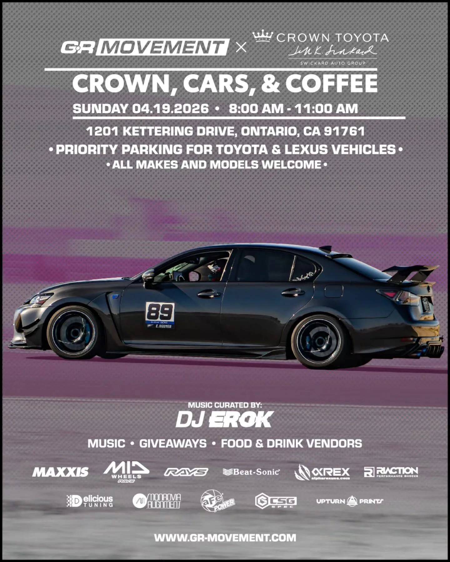 The count down begins! We are a week away from our GR Movement x Crown Toyota Cars + Coffee! Join us from 8AM-11AM for some amazing music, delicious drinks, and scrumptious food! Hang out with our vendors and chill with some amazing people. See you t