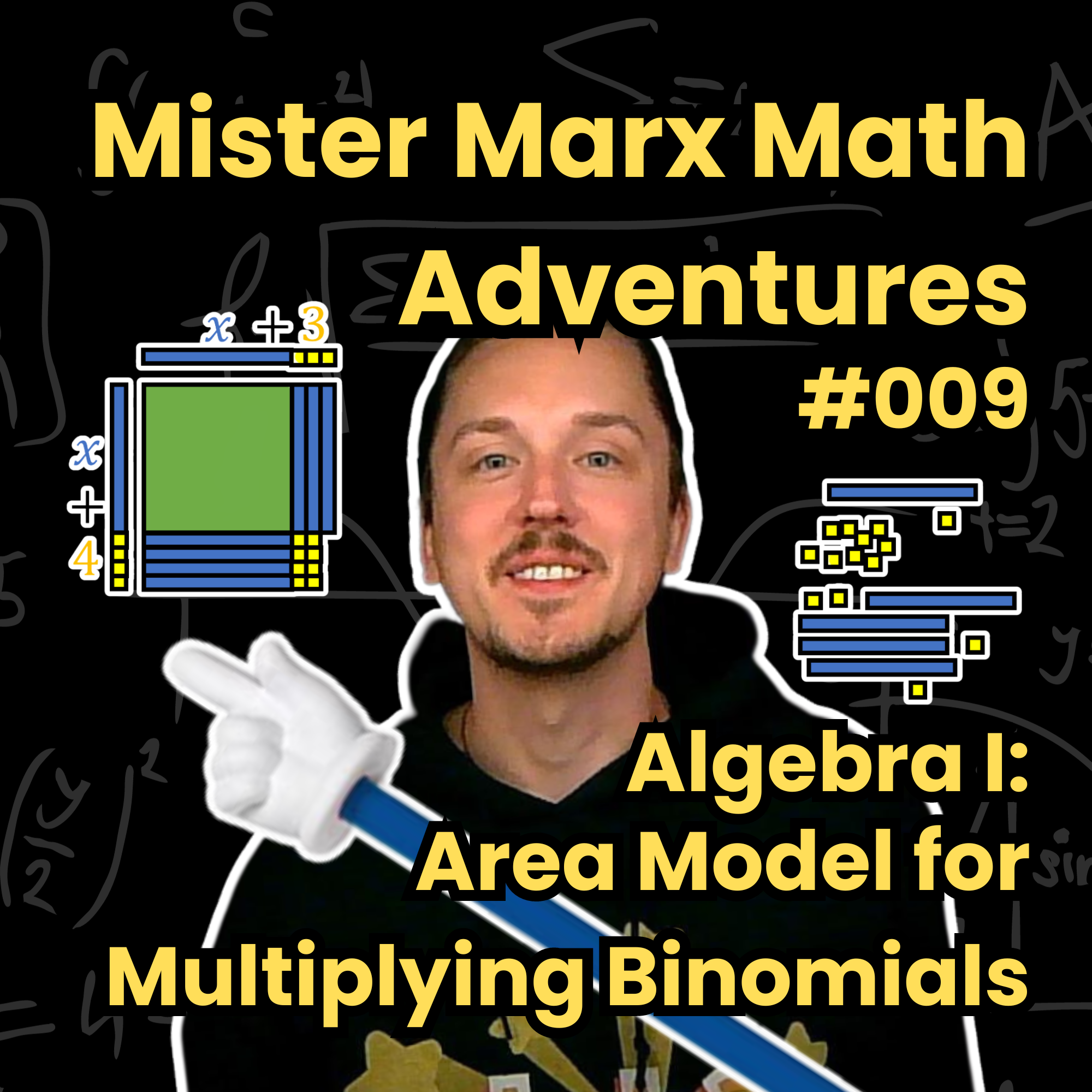 Mister Marx Math Adventures #009 | Algebra I | Area Model for Multiplying Binomials
