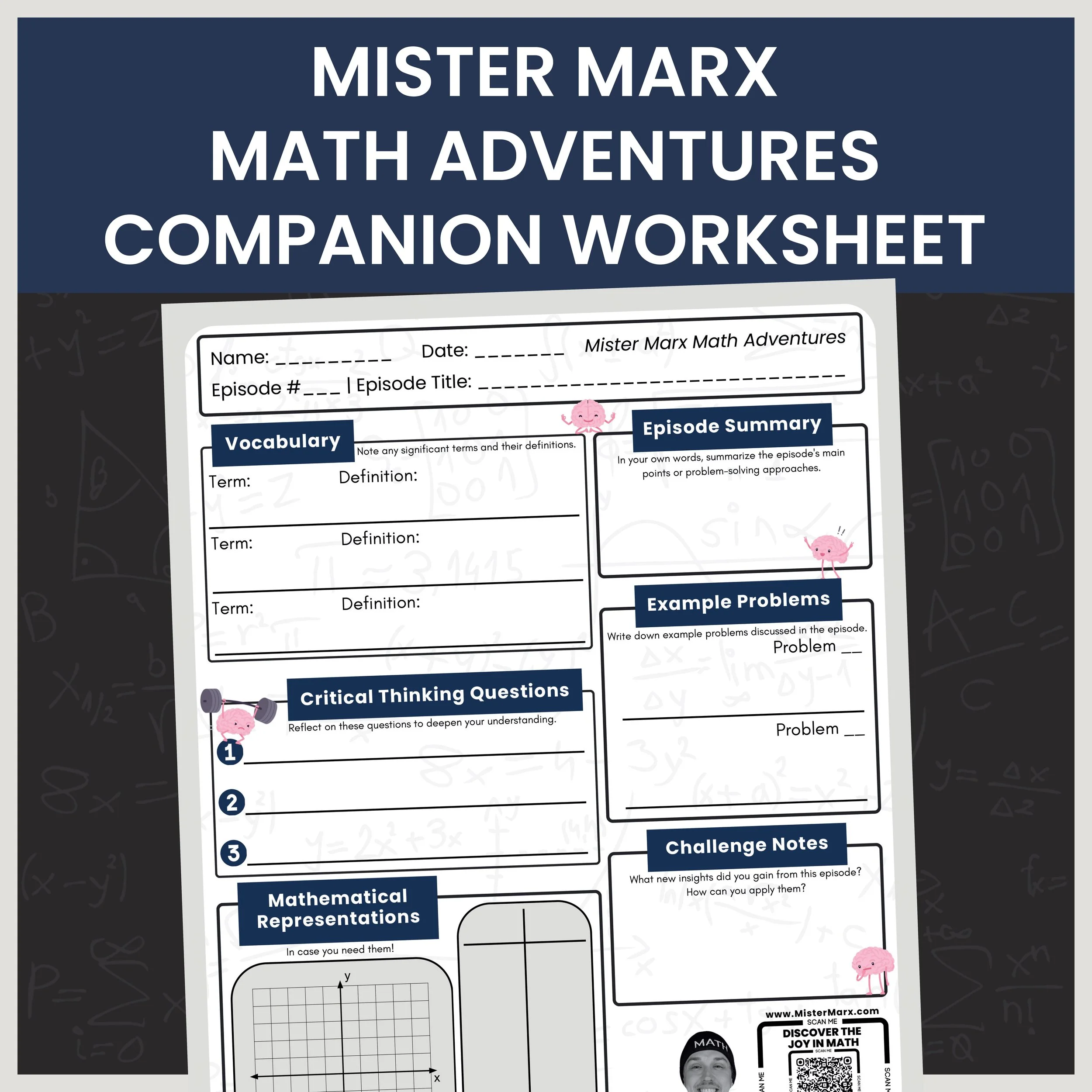 *NEW* Mister Marx Math Adventures Companion Worksheet | *FREE* TPT.com Resource