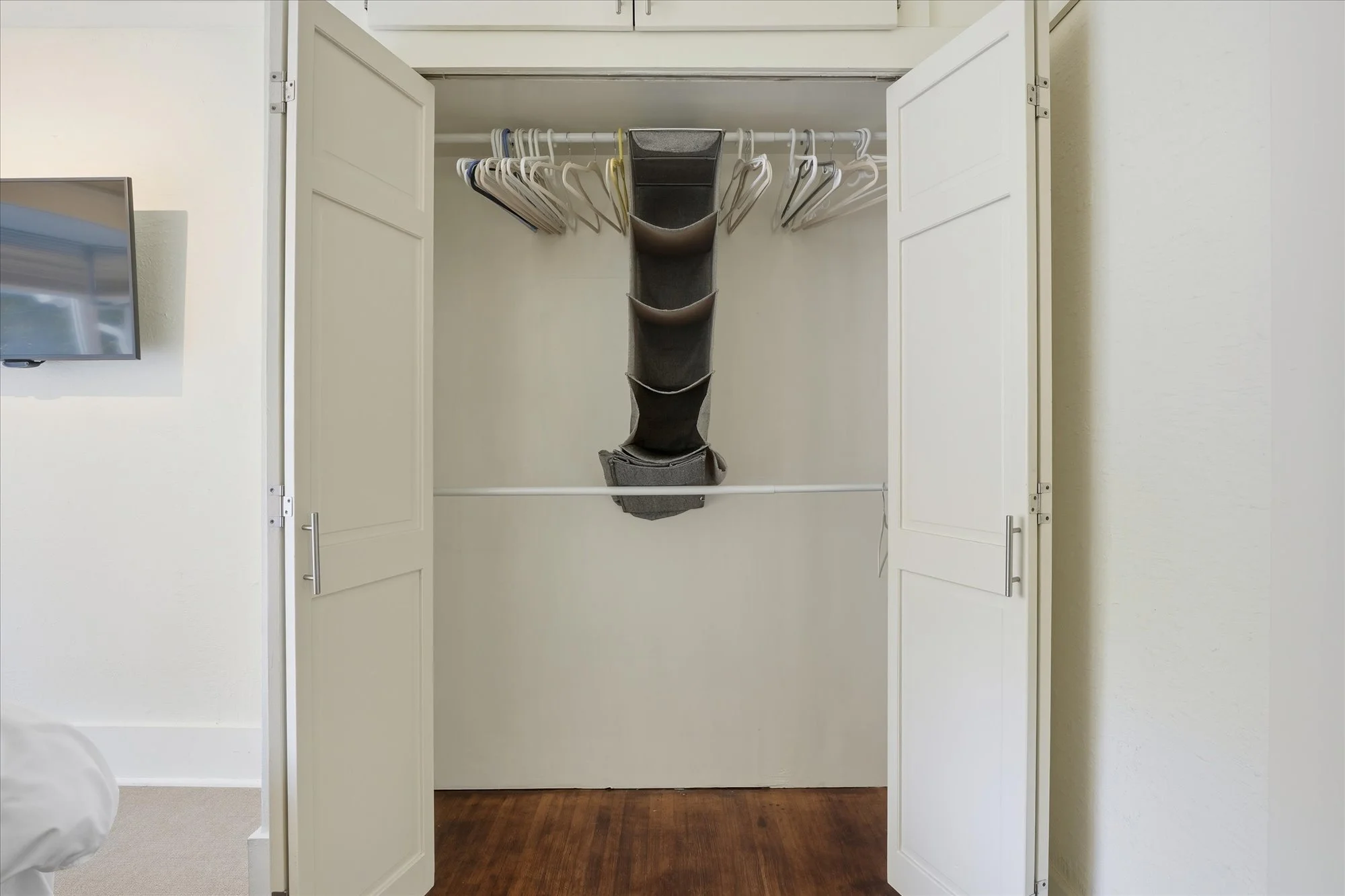 plus, a closet with hangers.