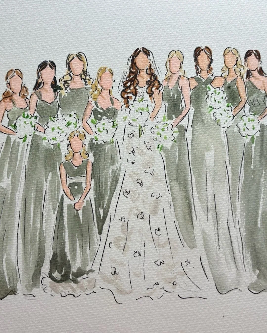 @jeleatanicole painted these beautiful family portraits of the bride and groom&rsquo;s family from their wedding photos ❤️ Such a beautiful way to commemorate your special day.

#cloudstudioagency #guestportraits #bridalportraits #familyportraits #un