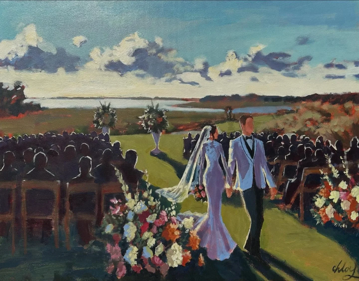 This one needed another spot on the feed ✨

@bychloecampbell painted on Kiawah this past Saturday and this new painting is going to be another favorite 🤩 We can&rsquo;t wait to share when the painting is complete! 

#liveweddingpainting #cloudstudio