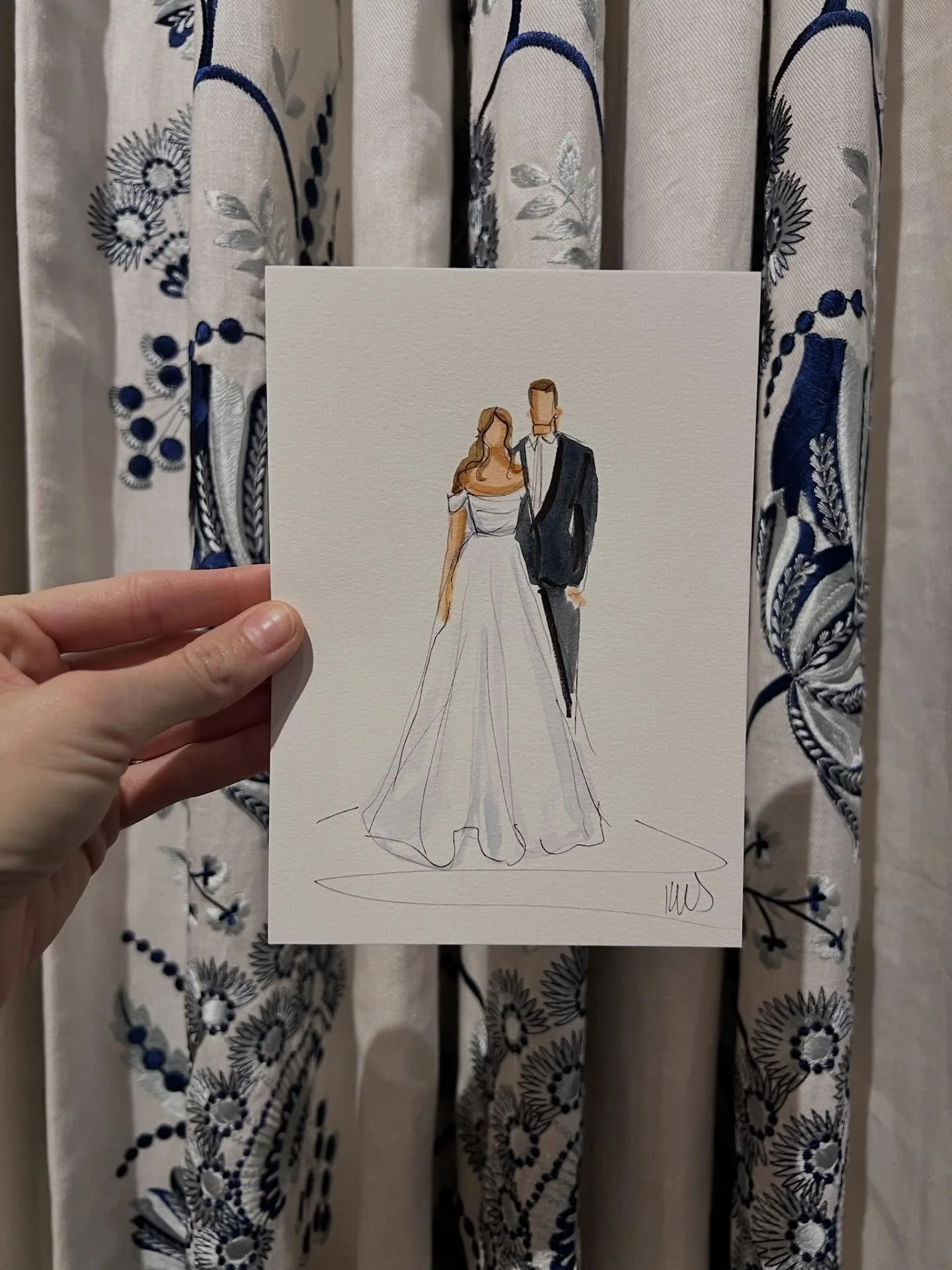 The couple and their guests 😍

Artist: @artby_kelseyrae 

[watercolor guest portraits, guest portraits, wedding favor, live painting, live wedding painting]