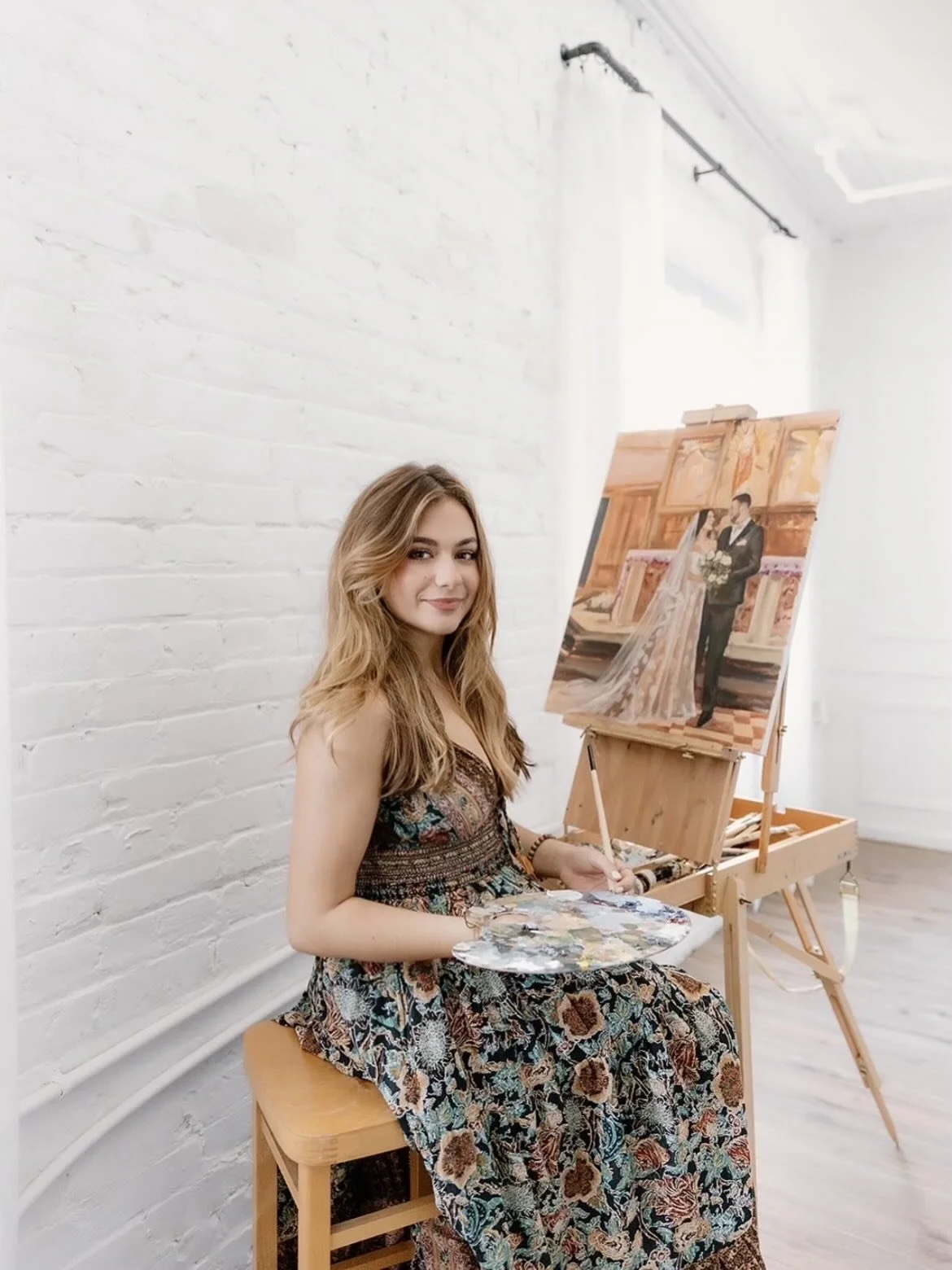 NEW ARTIST ALERT ✨🤍 Say hello to @livhobaicaart 

A message from Olivia:
Hi! My name is Olivia, and I have been a live wedding painter since 2024. I&rsquo;m originally from the Boston area, where I grew up spending summers on Cape Cod, surrounded by