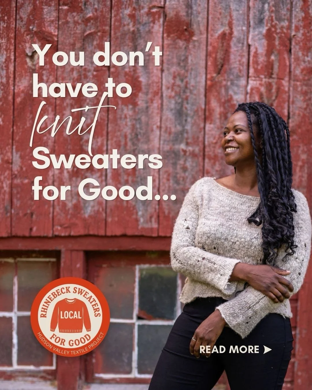 🐑However you make, you can make it local.

Our initiative, Rhinebeck Sweaters for Good, is about choosing local yarn and supporting the farmers, mills, dyers, shops, and makers who keep our regional fiber economy strong. However you make&mdash;knit,