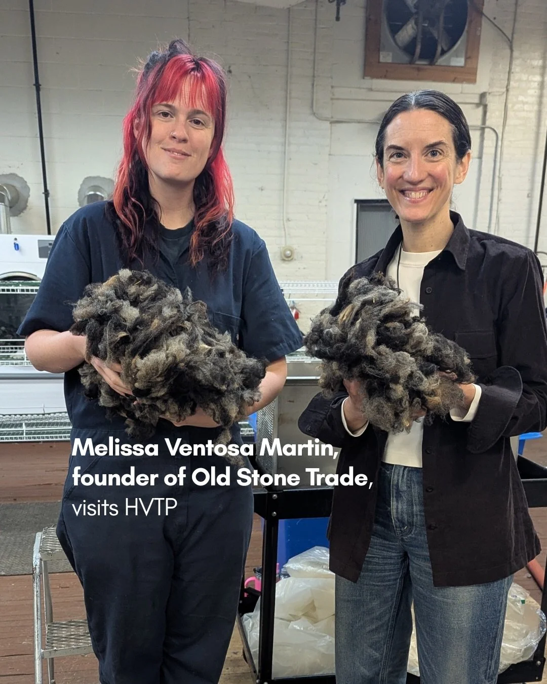 We recently got a visit from @mventosamartin from @oldstonetrade , a Round Two awardee of @nyfic_official grant program. She is working on producing a fully traceable New York capsule collection with garments handmade from NY-grown fibers in partners