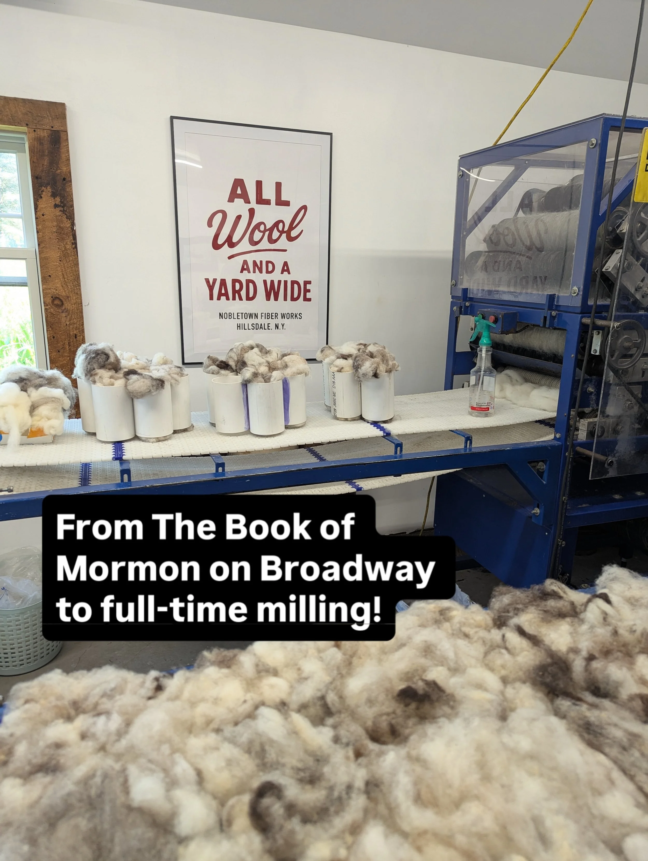 On August 13, Shannon Zhang visited @nobletownfiberworks, a spinning mill in Hillsdale, NY. 

Shannon Zhang is the Business Development &amp; Operations Manager for the Northeast Fiber Exchange (NEFX). NEFX is an initiative of the Hudson Valley Texti