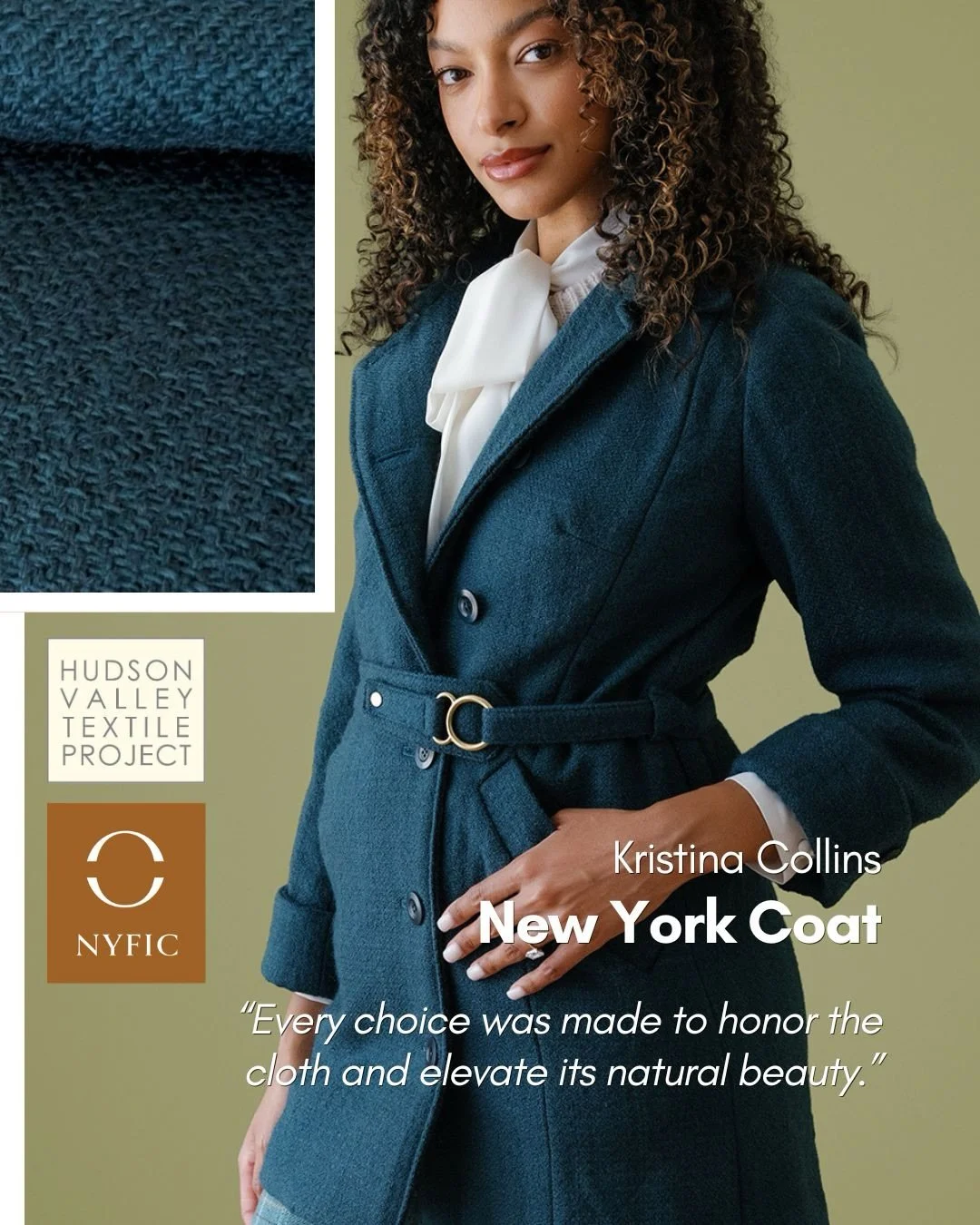 &ldquo;The end result has surpassed our expectations: a 100% New York wool textile, rooted entirely in the people, places, and processes that brought it to life. &rdquo; says Kristina Collins about her clothing brand&rsquo;s newest release, the New Y