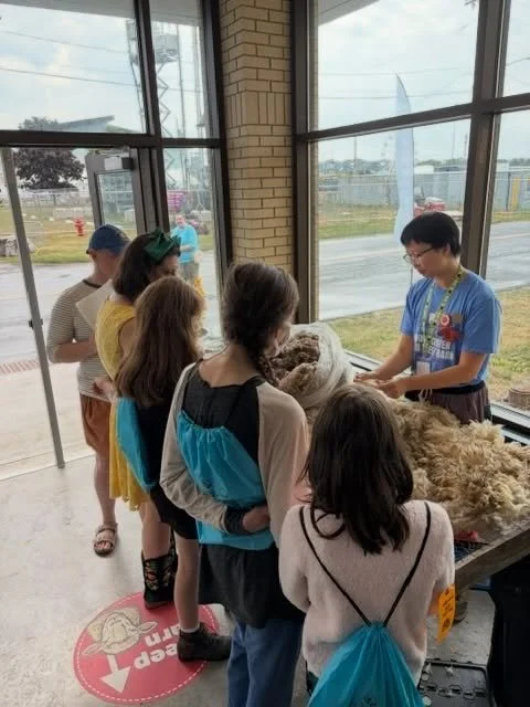 Career Day at the NYS Fair 🐑

On August 27, Shannon Zhang hosted an all-day skirting demonstration for Ag in the Classroom&rsquo;s Career Day at the New York State Fair. Shannon Zhang is the Business Development &amp; Operations Manager for the Nort