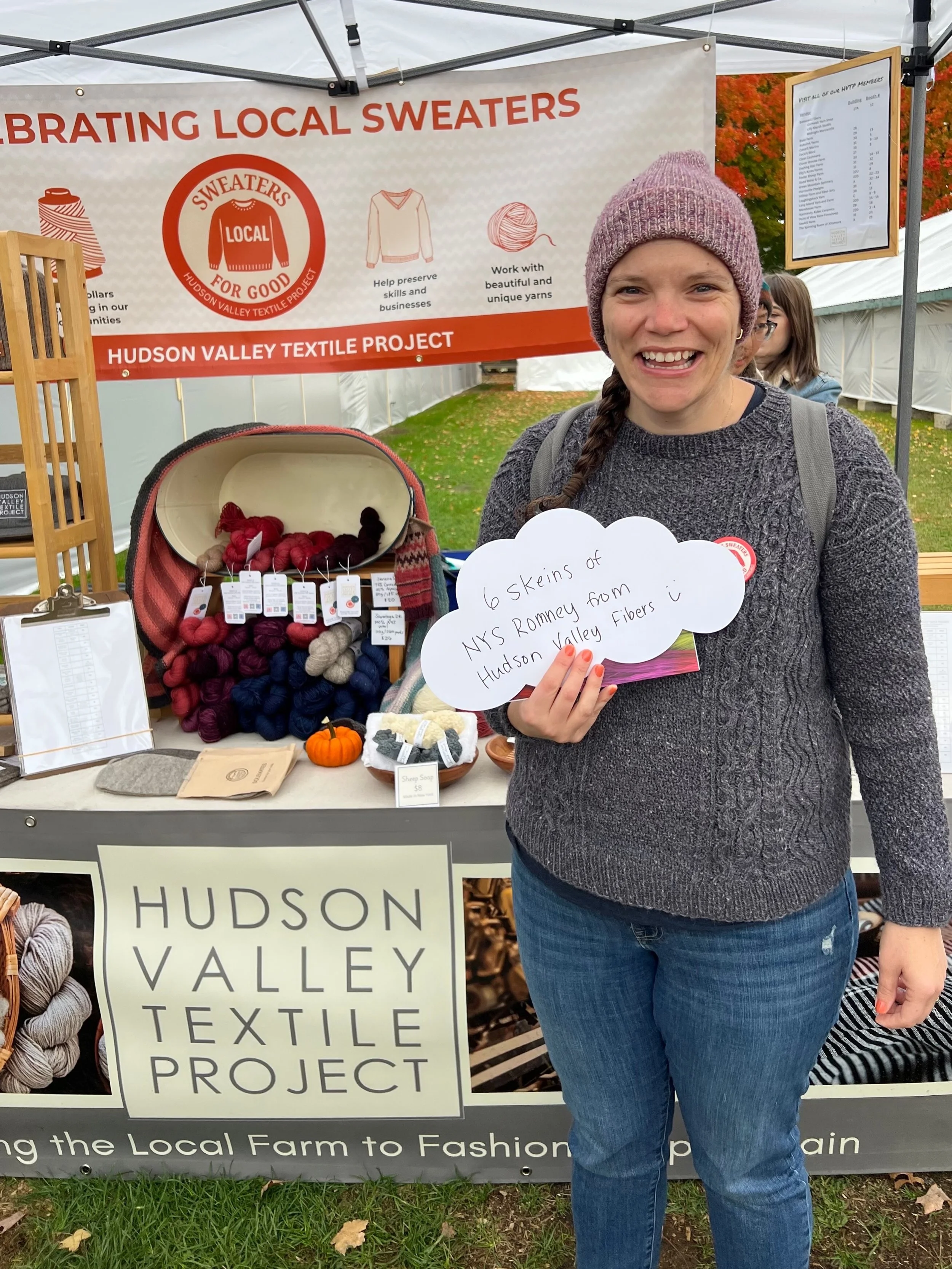 So amazing to see you wearing your #RhinebeckSweatersForGood !! 🤩🐑 A BIG thank you to everyone who showed up.

Come see us at our booth 28-OD-North to pick up a sign to write the animal breed. Join us at the Sweaters for Good parade on Sunday at 10