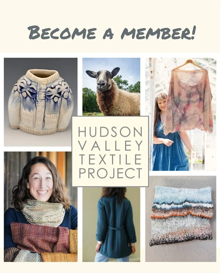 Become a member of the Hudson Valley Textile Project 🐑🧶

Your next collaborator, customer, or source of inspiration could be part of our community.

Hudson Valley Textile Project brings together farmers, mills, dyers, designers, textile artists, ma