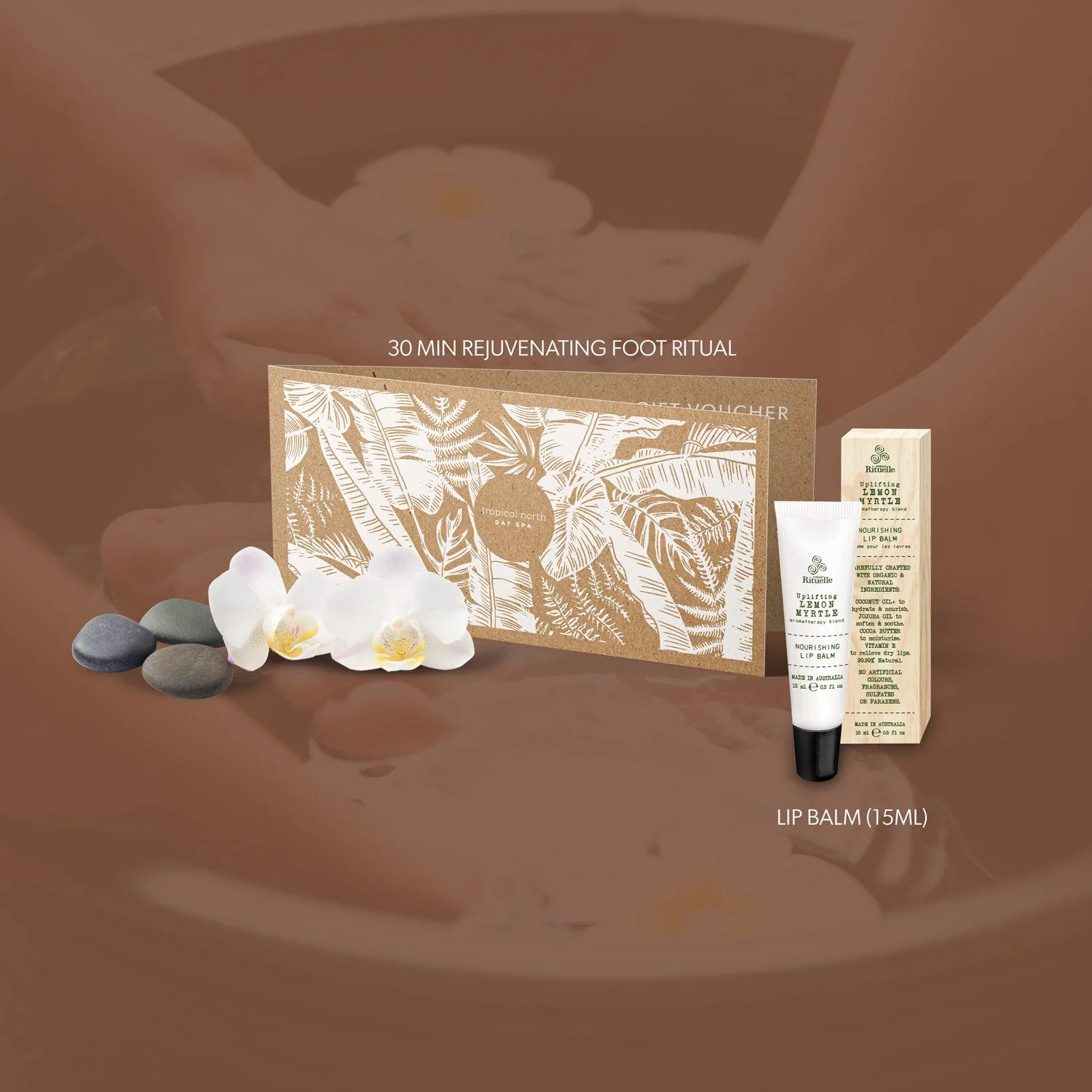 30 min Rejuvenating Foot Ritual + Urban Rituelle Nourishing Lip Balm