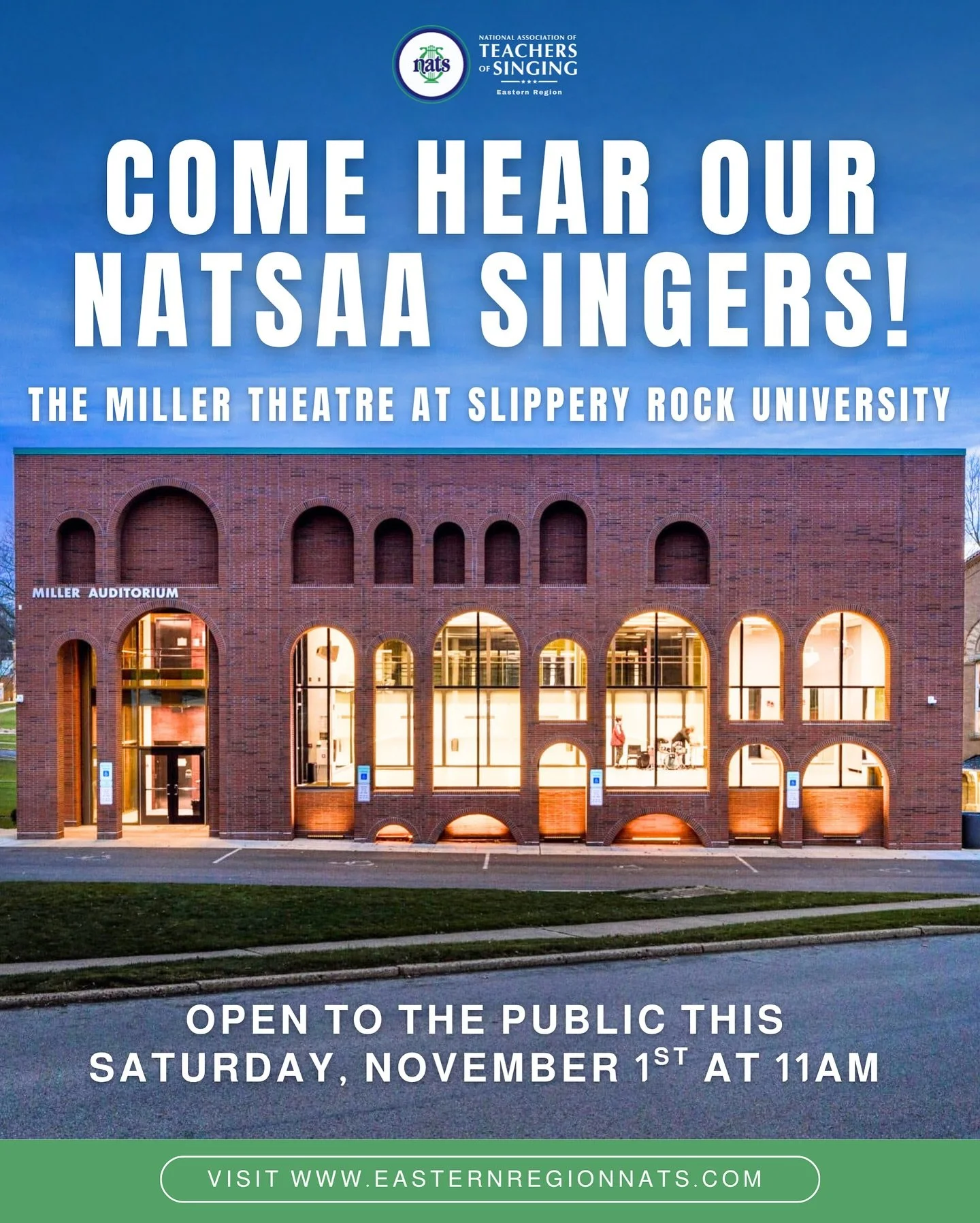 🎶 Join us this weekend for the NATS Artist Awards (NATSAA)! 
This biennial competition celebrates early-career classical vocalists whose artistry shows they&rsquo;re ready for the professional stage. It&rsquo;s an inspiring day of world-class singin