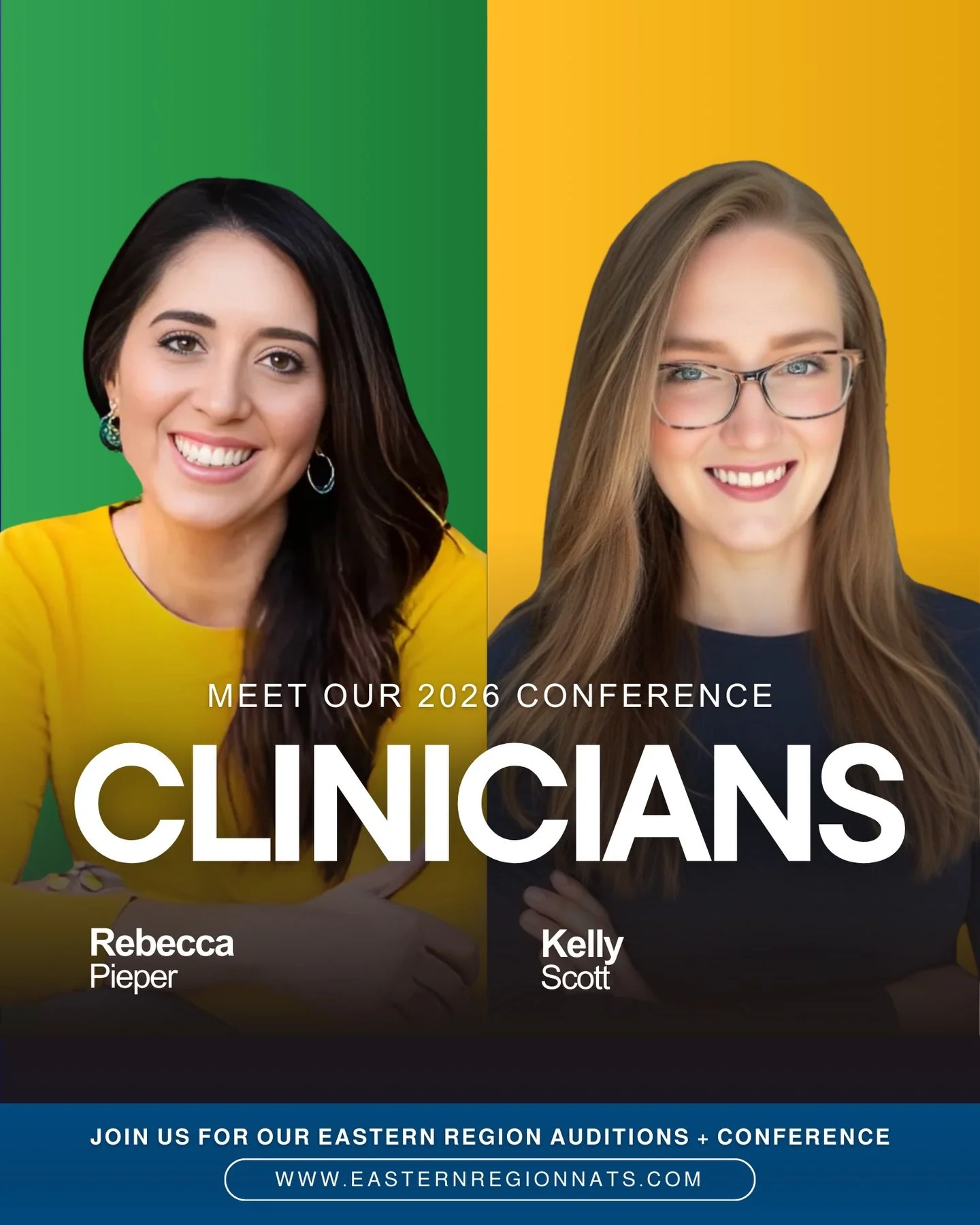 ✨ Our Final Breakout Clinician Announcement! ✨ 
We&rsquo;re excited to introduce our final breakout presenters for the 2026 Eastern Region Conference! 
🎤 Kelly Scott - &ldquo;From Stage to (Smaller) Screen &ndash; Social Media and Branding for Perfo