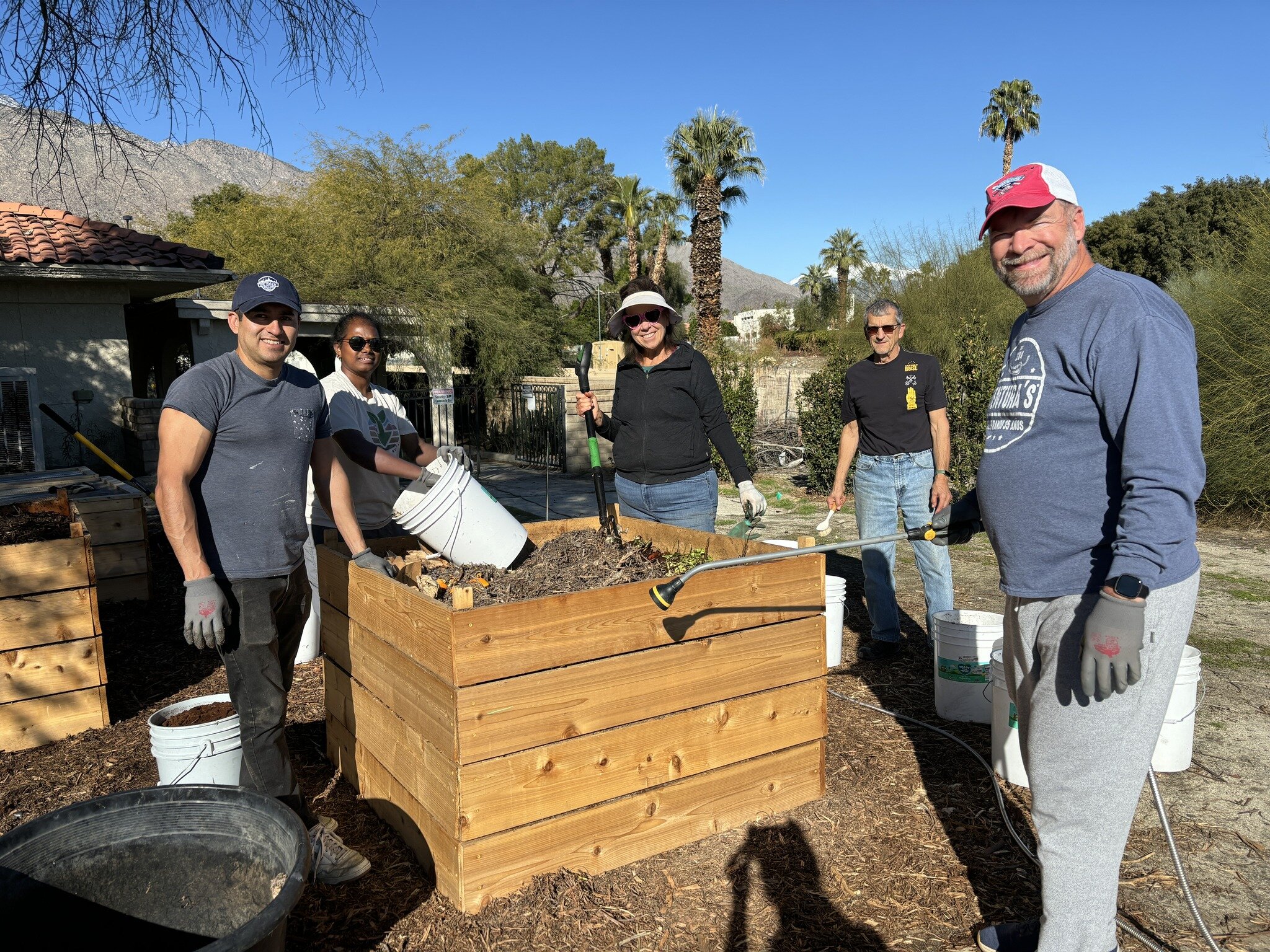 Oh, you know... just helping reduce carbon emissions through the wonders of compost! Teams of volunteers meet each week to build soil and make new friends at the Prescott Preserve in Palm Springs. Volunteer to join us -- see link in bio! #prescottpre