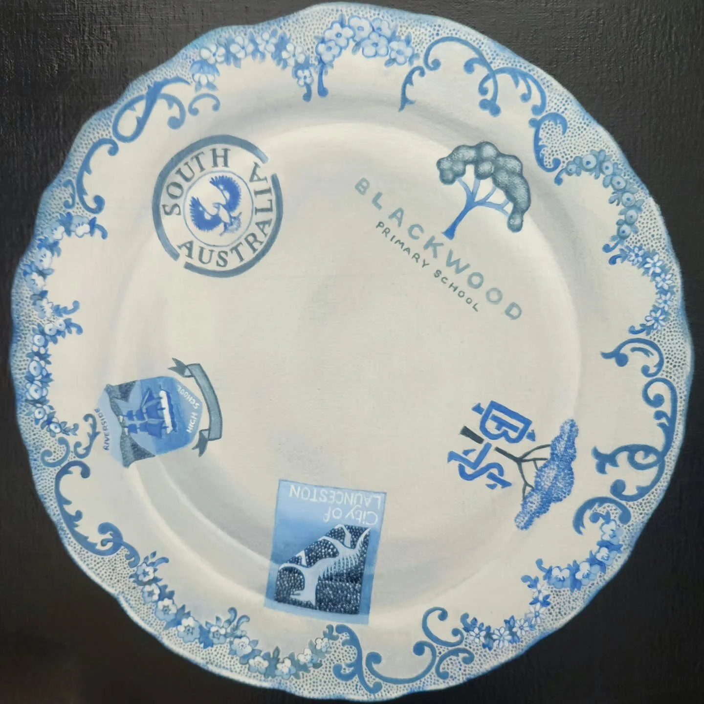 Plate No.3

The "Versailles" pattern with it's delicate flower and fruit garlands is a plate by Furnivals and is one from my collection. I chose this design to reprsent my latter primary schooling and early high school years. It was also du