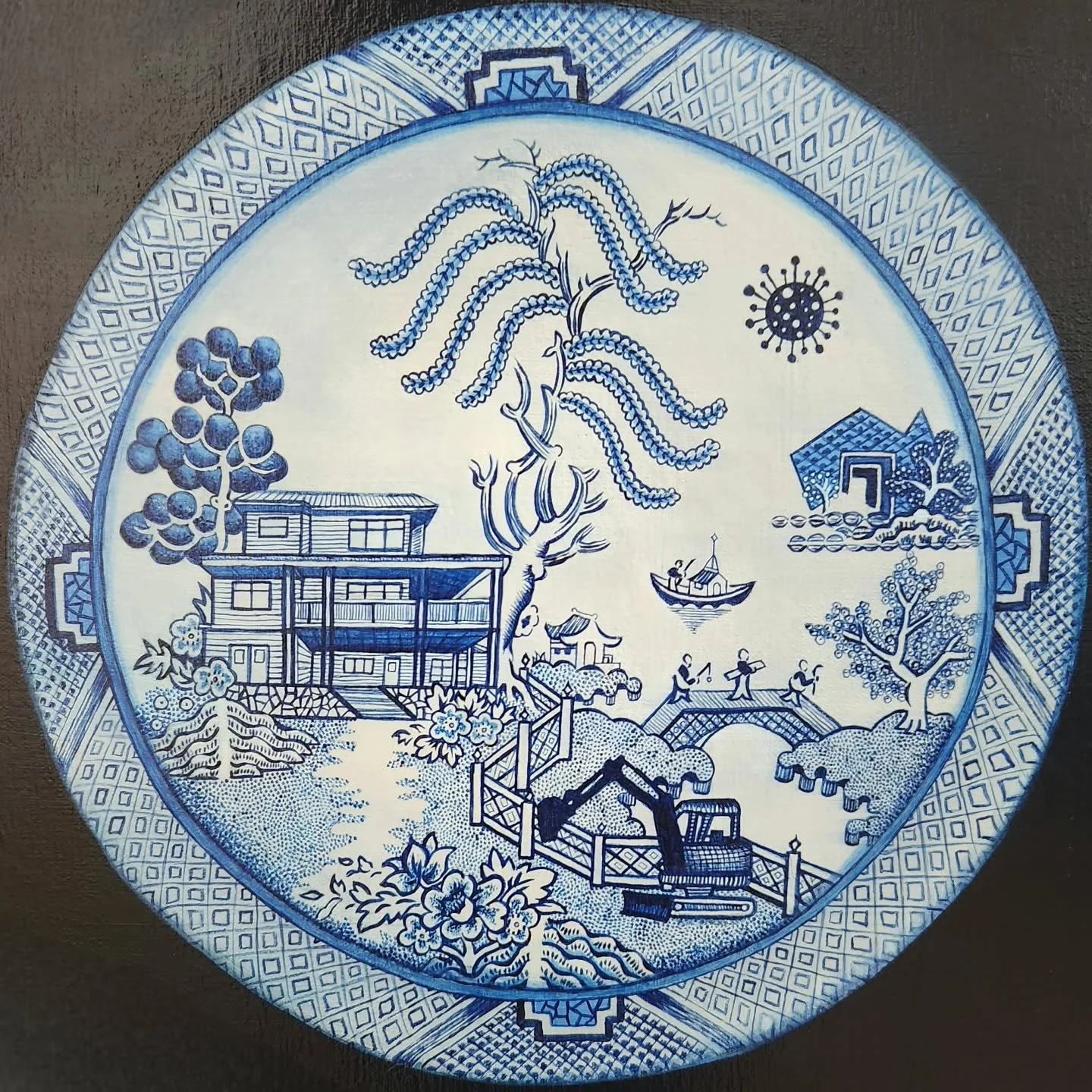 Plate No.8

This is the final plate but not the final five years represented in my self portrait.  The latter are captured in the entirety of the painting itself and are really the culmination of my painting practice from my studio space to date. 
Ho