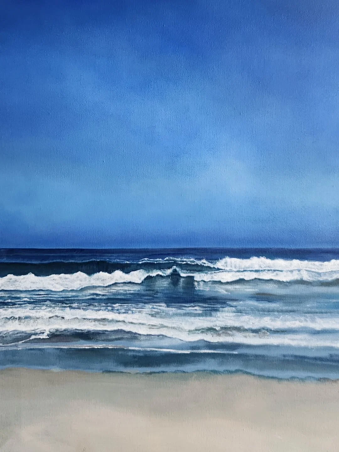 Blocking in this beachscape today. There will be a foreground overlay so this will become the background of the painting. 

#beaches #beachscape #paintingbeaches #coastallove