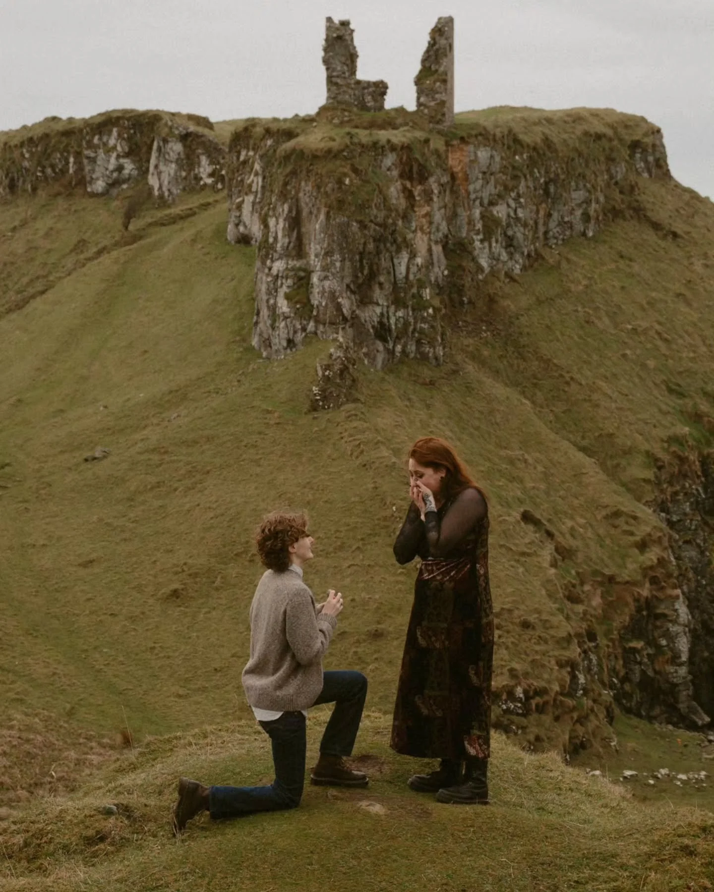 1 year ago today🥹✨️. This surprise proposal was something out of a fairytale and the sheep were definitely paid actors on this morning🐑. 
I have multiple elopements booked up on the Causeway Coast this year and I cannot freakin wait to create in th