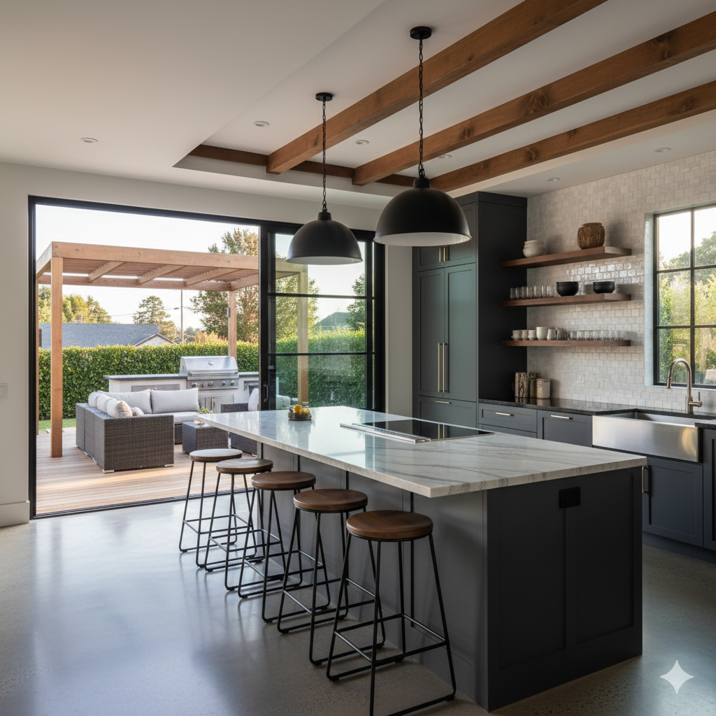 Entertaining Kitchen Remodel in the Bay Area: Island Seating, Indoor-Outdoor Flow, and a Layout That Actually Works
