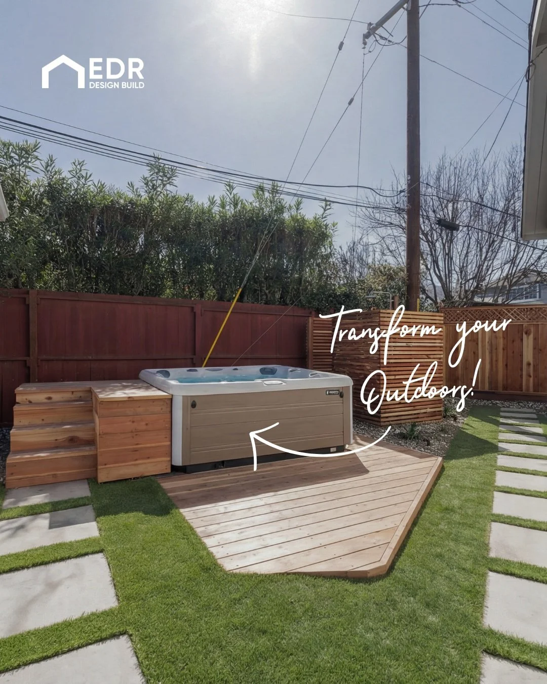 This backyard just leveled up 💧🌿
A custom wood deck paired with a sleek spa creates a private retreat right at home. Clean lines, warm materials, and smart layout make this space both functional and inviting.

Whether it&rsquo;s a quick soak or a f