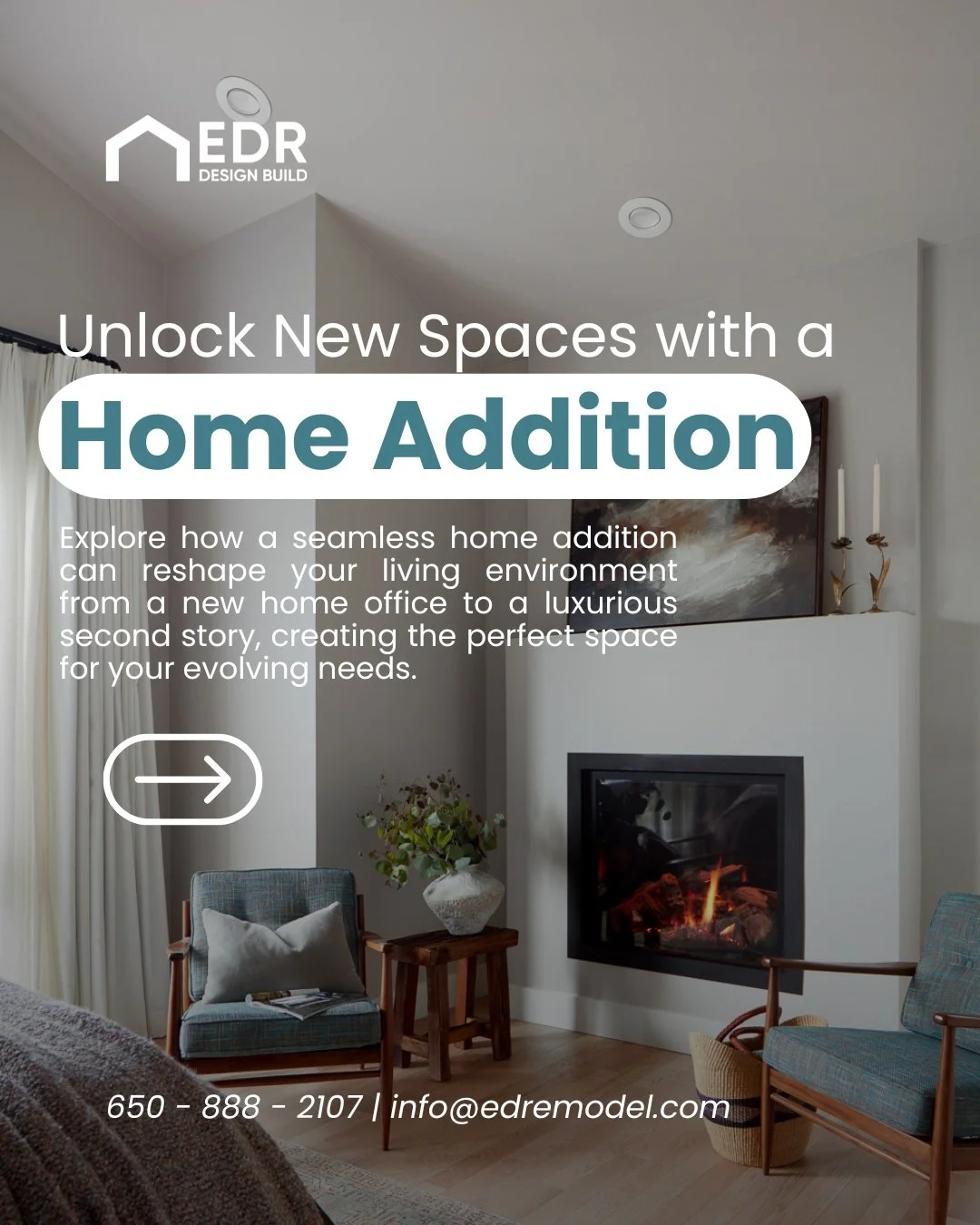 Your home should grow with you, without losing its soul. 🏡✨

This seamless addition perfectly blends sophisticated utility with high-end design. By introducing vaulted ceilings, natural wood accents, and an integrated fireplace, we&rsquo;ve created 