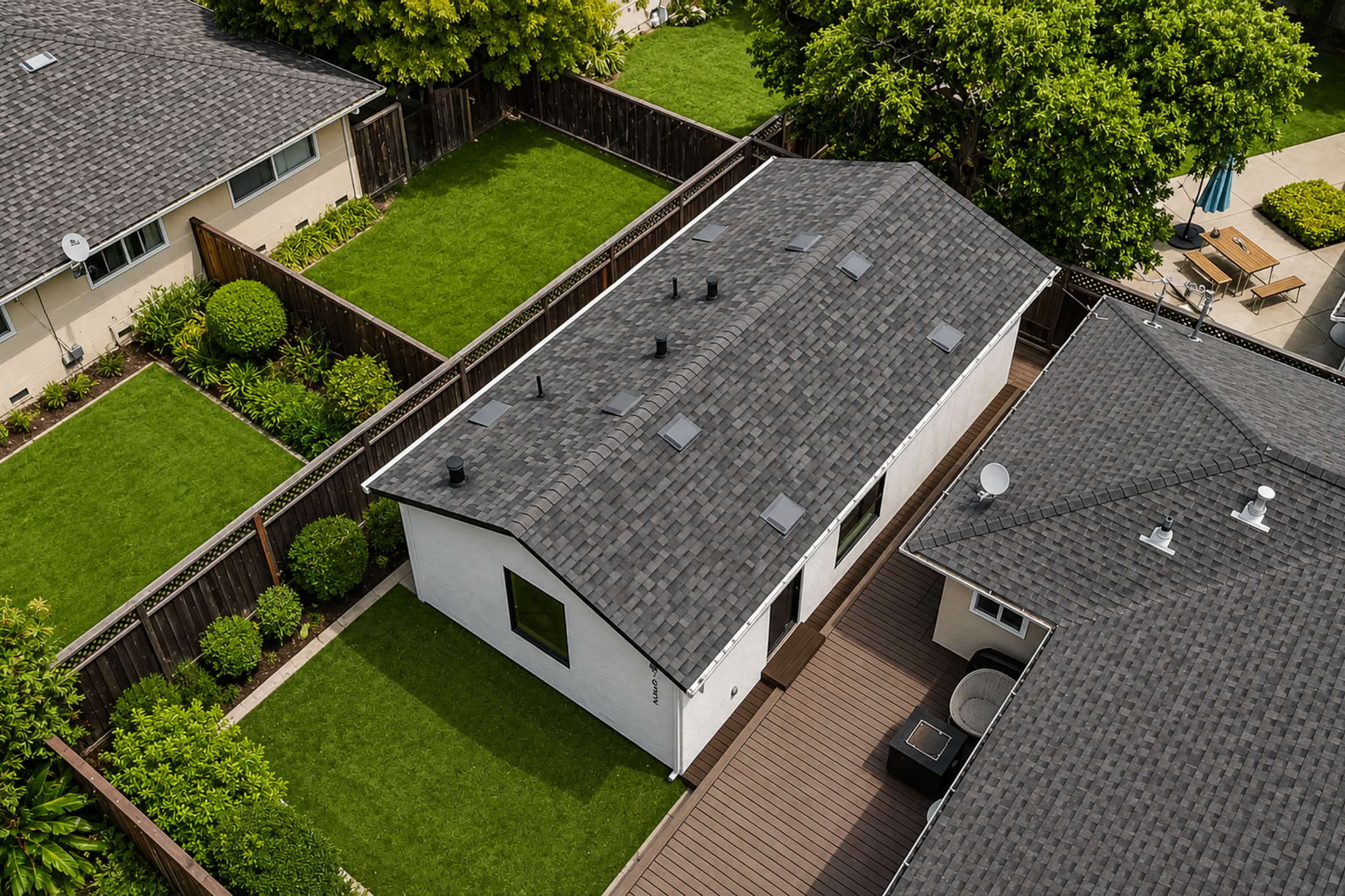 Completed detached Accessory Dwelling Unit in San Jose with a private yard and seamless integration with the main home.